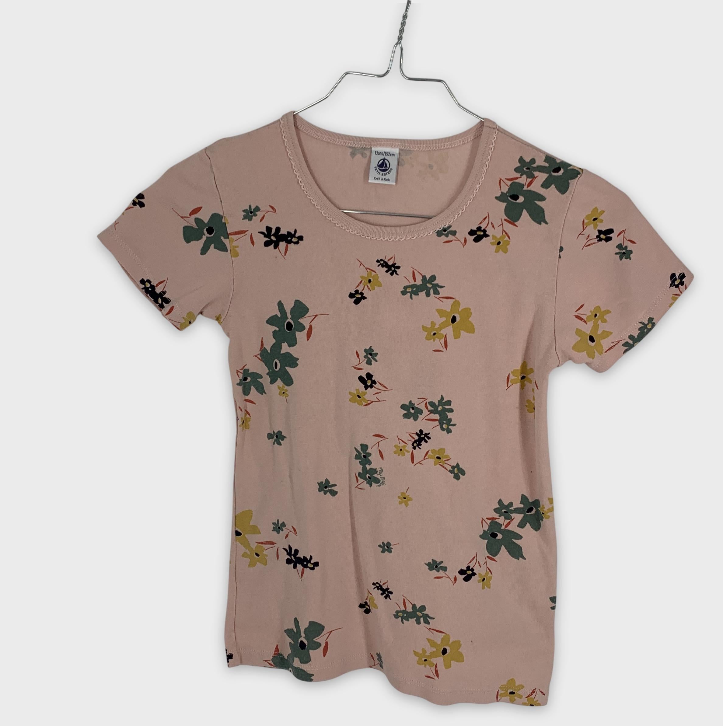 0-T-shirt Petit Bateau à fleurs 🌸🌼