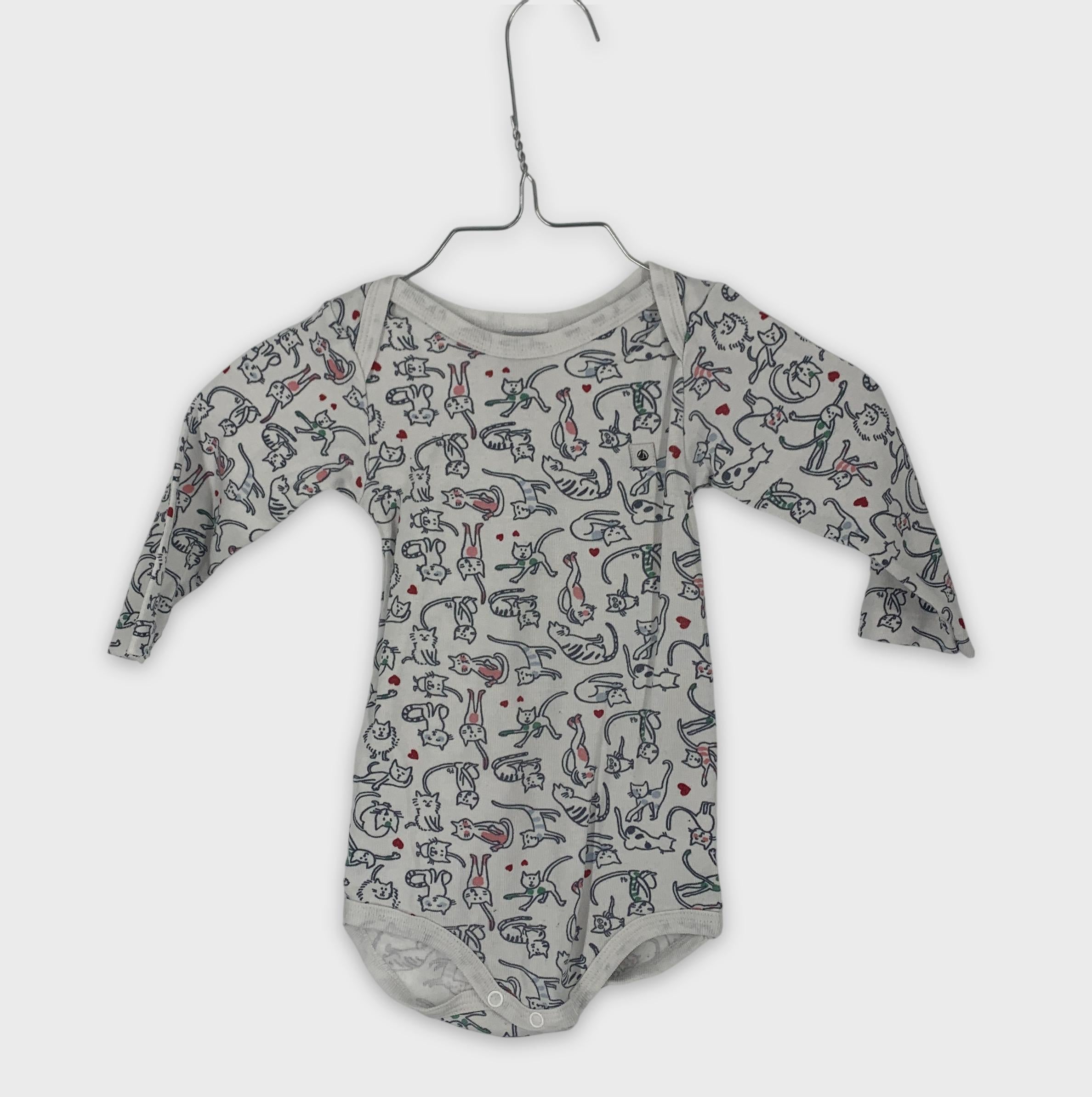 0-Petit Bateau - Body manches longues - 9m/71cm