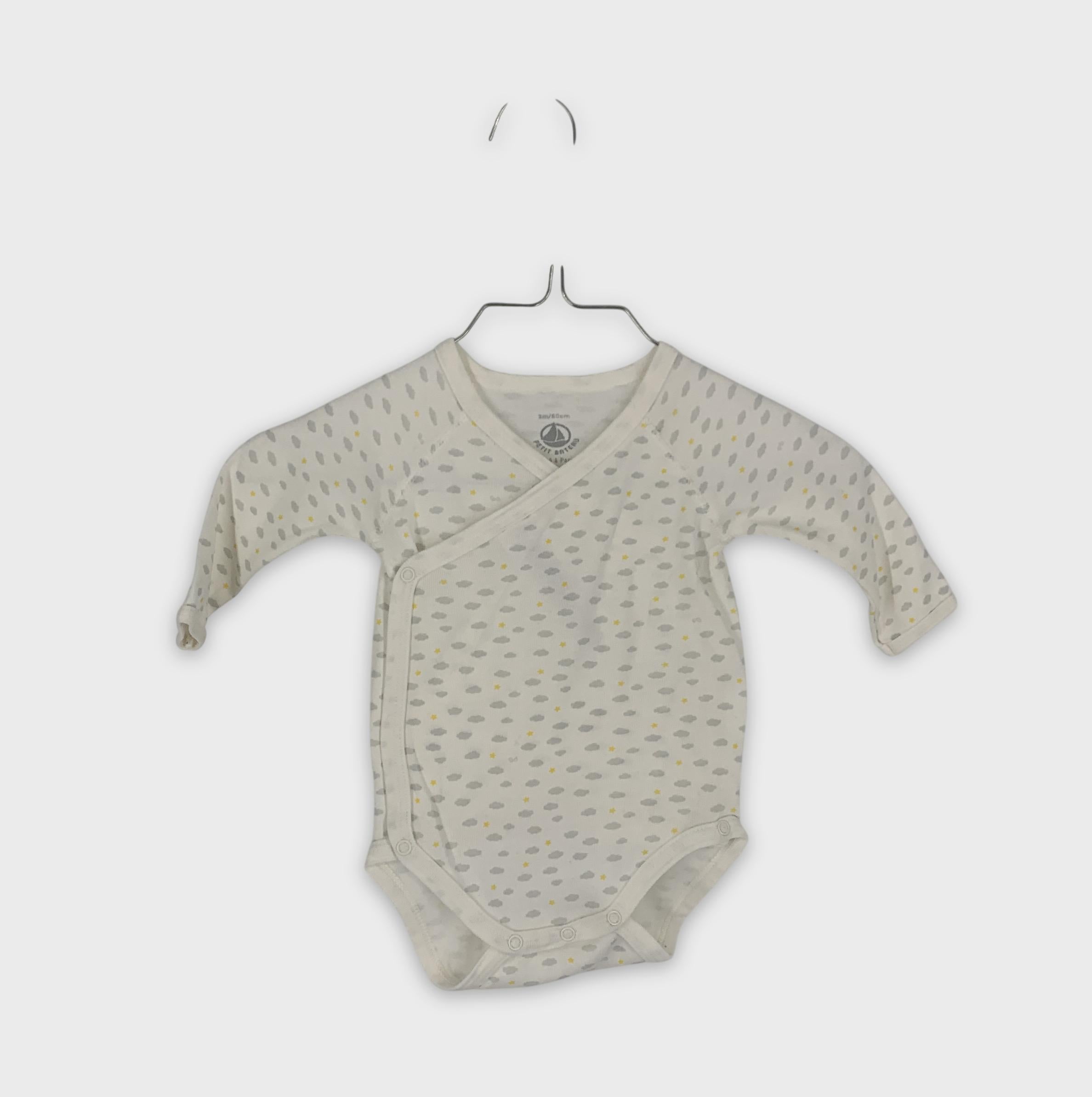 0-Petit Bateau - Body manches longues - 3m/60cm
