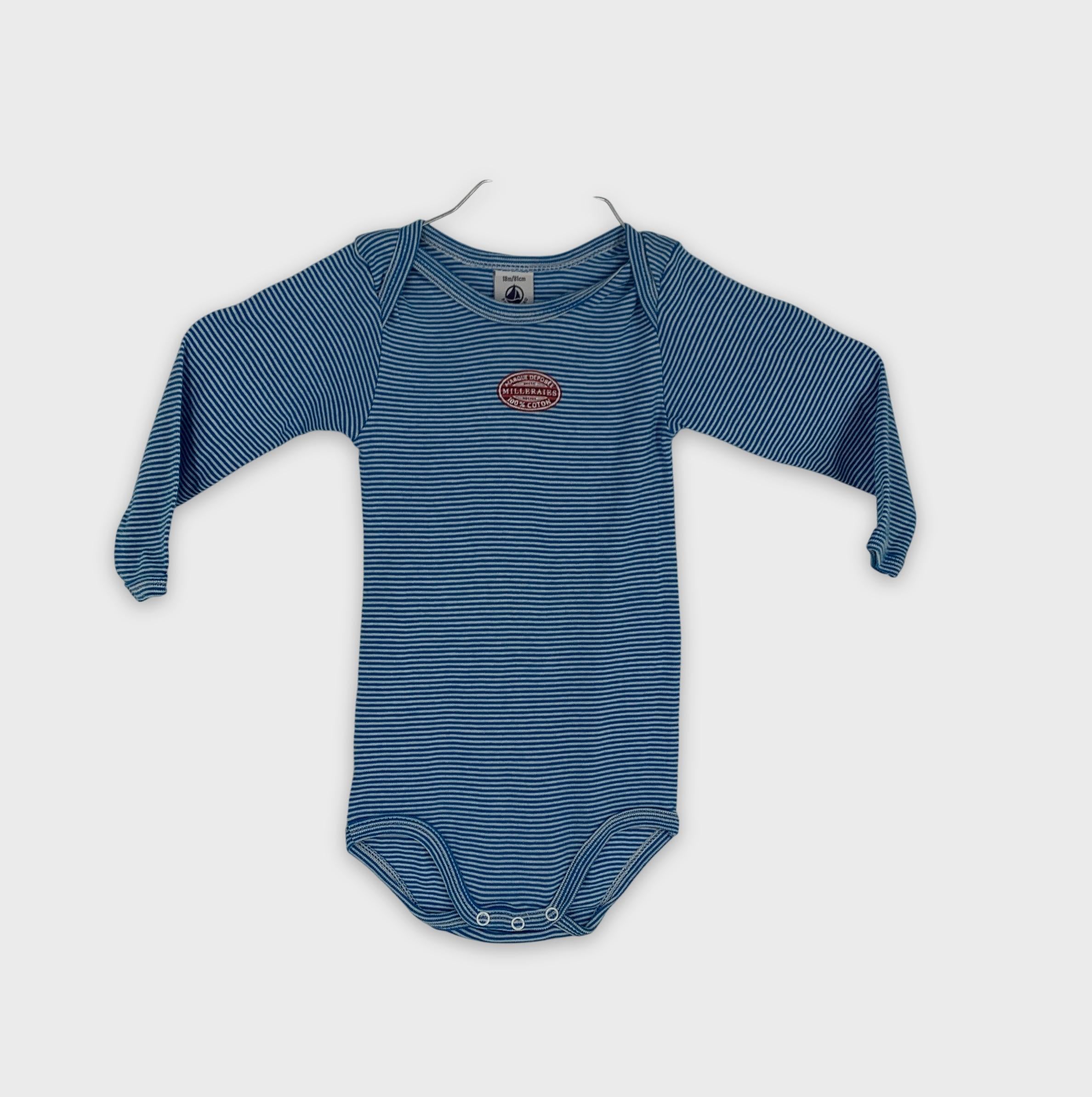 0-Petit Bateau - Body Manches Longues - 18 mois