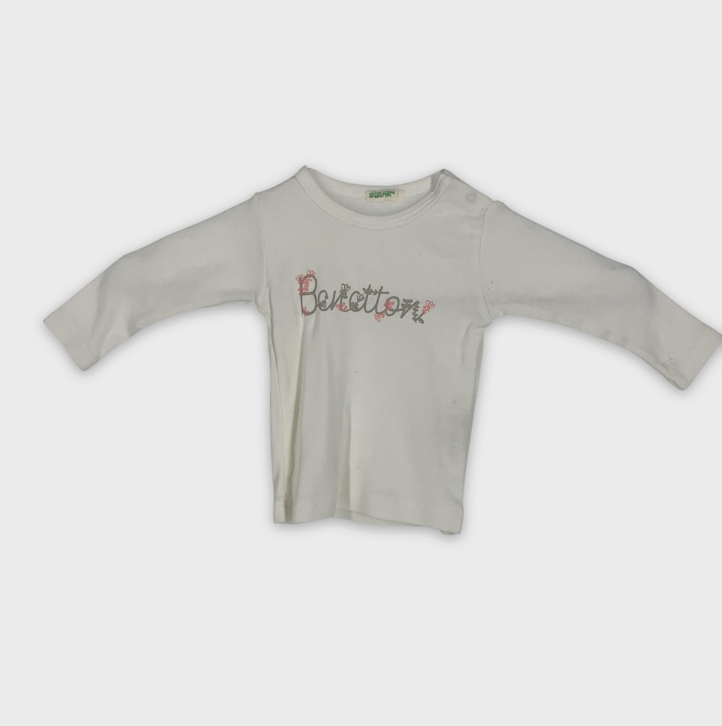 0-Benetton - T-shirt manches longues - 1-3M