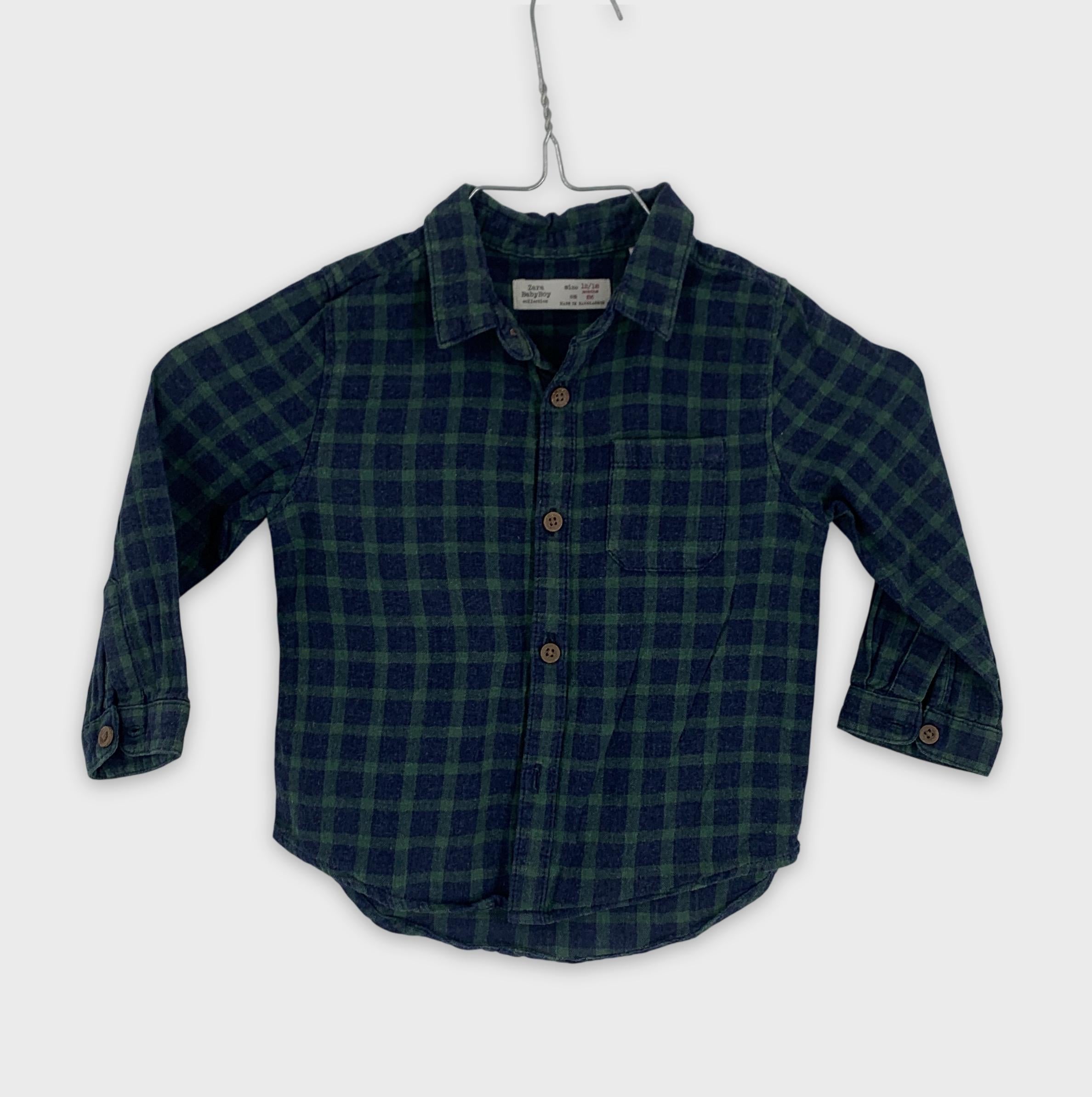 0-Zara - Chemise à carreaux - 12/18 mois