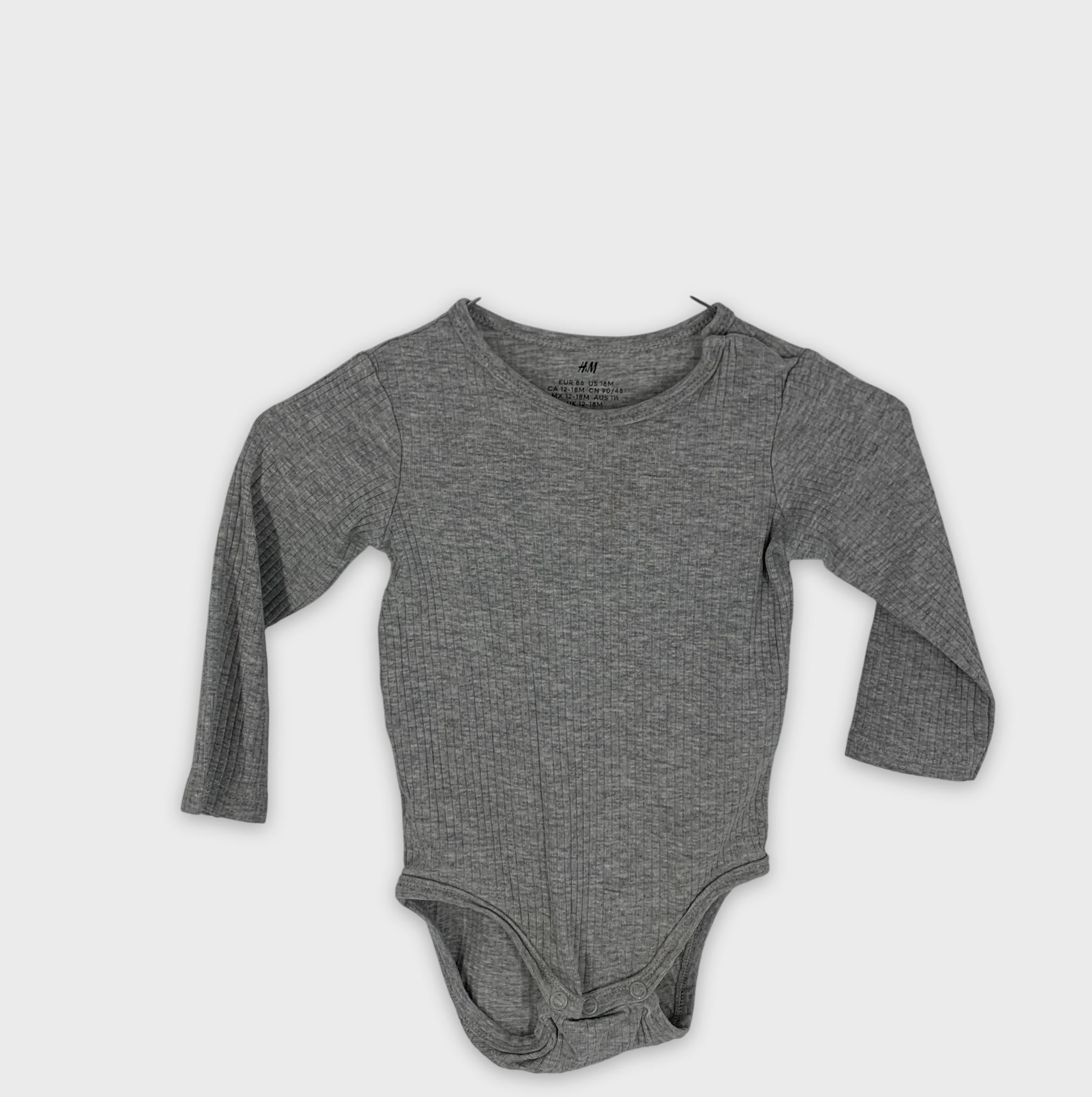 0-H&M - Body manches longues - 12-18M