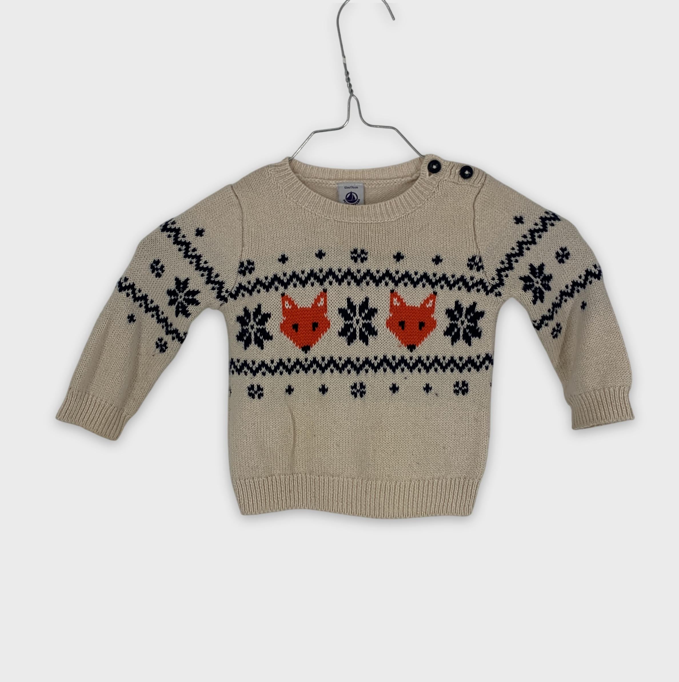 0-Petit Bateau - Pull - 12m/74cm