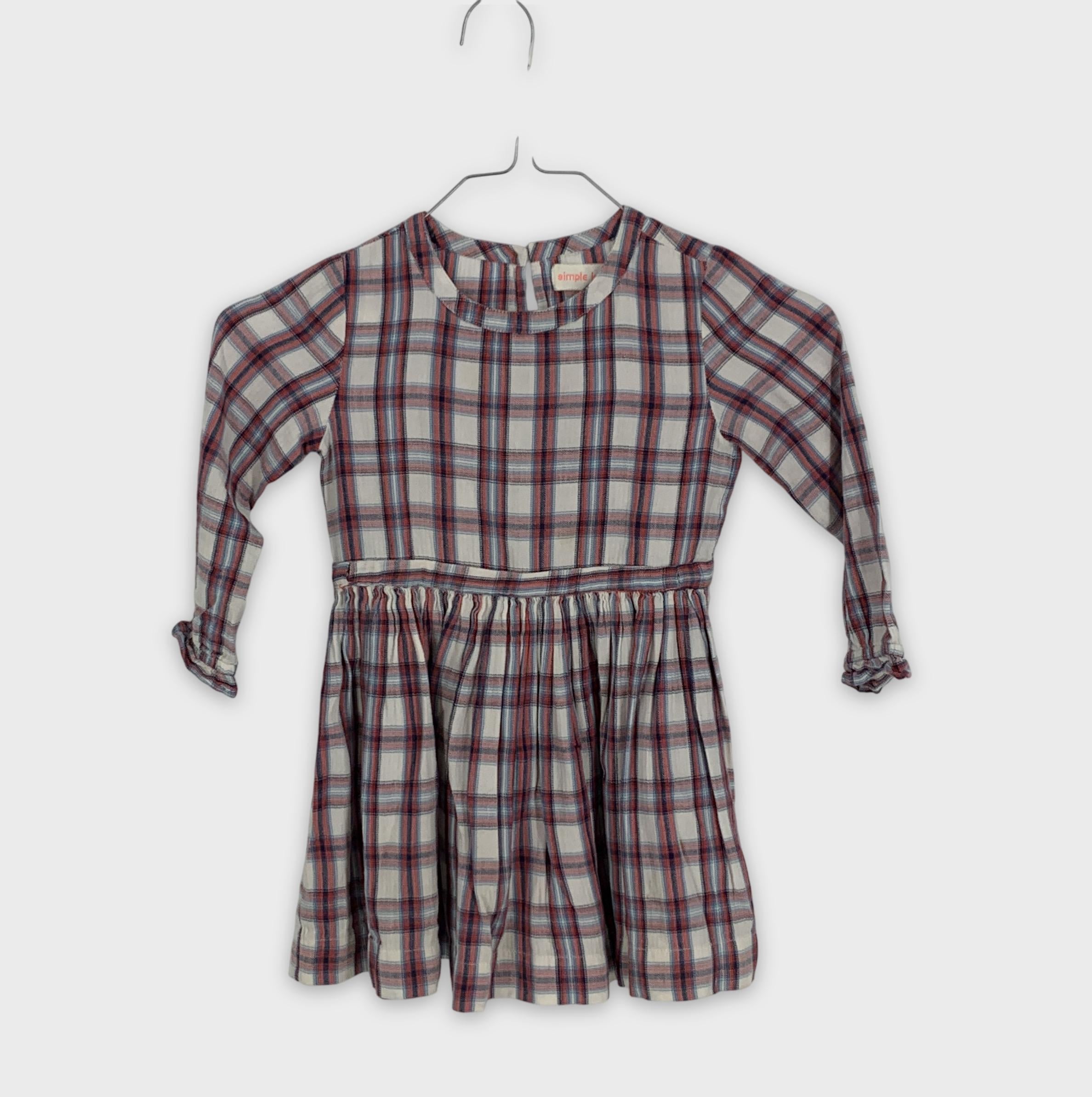 0-Simple Kids - Robe à carreaux - 4 ans