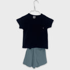0-Petit Bateau - Ensemble T-shirt et Short - 36m/95cm