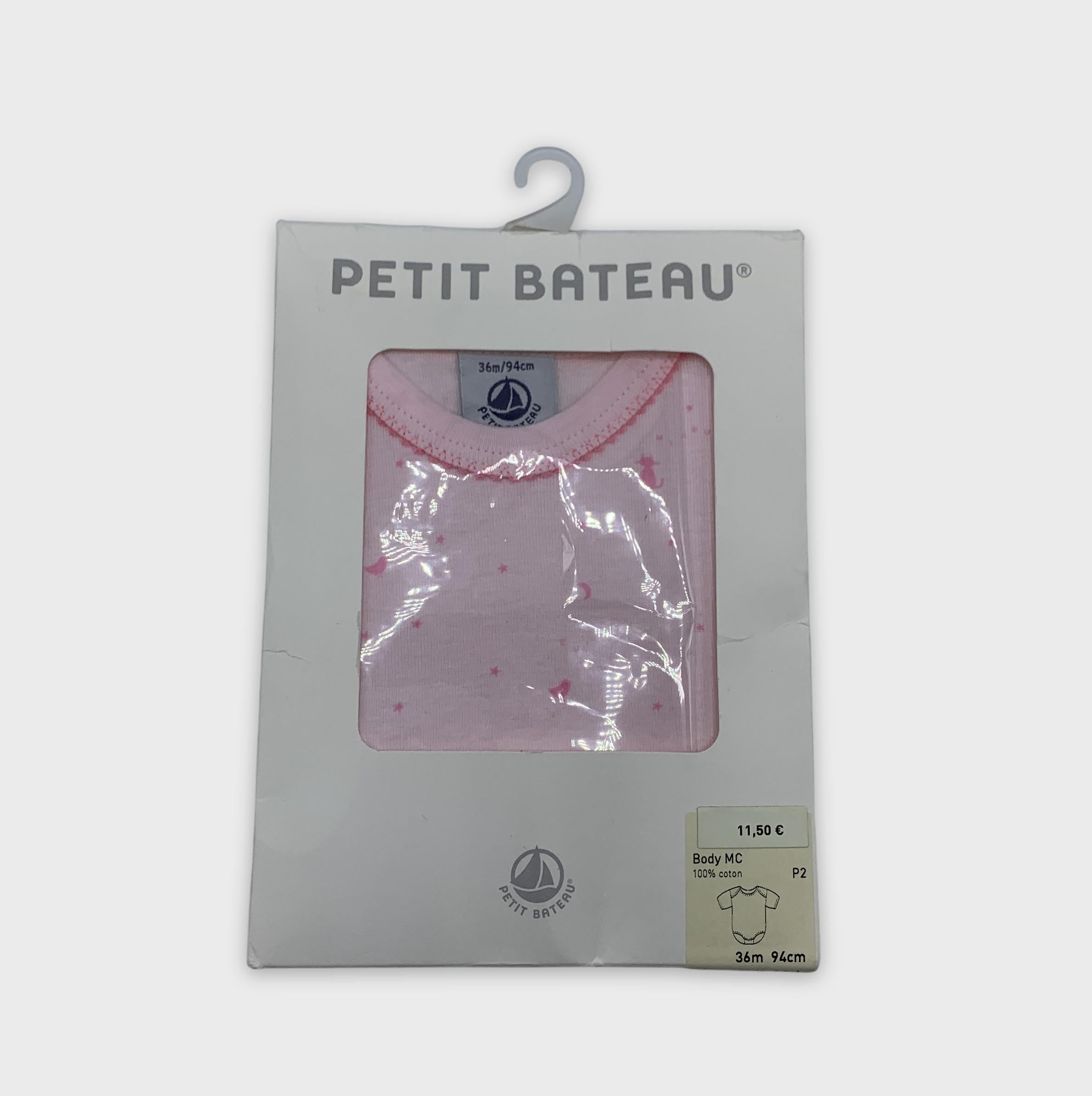 0-Petit Bateau - Body MC - 36m 94cm