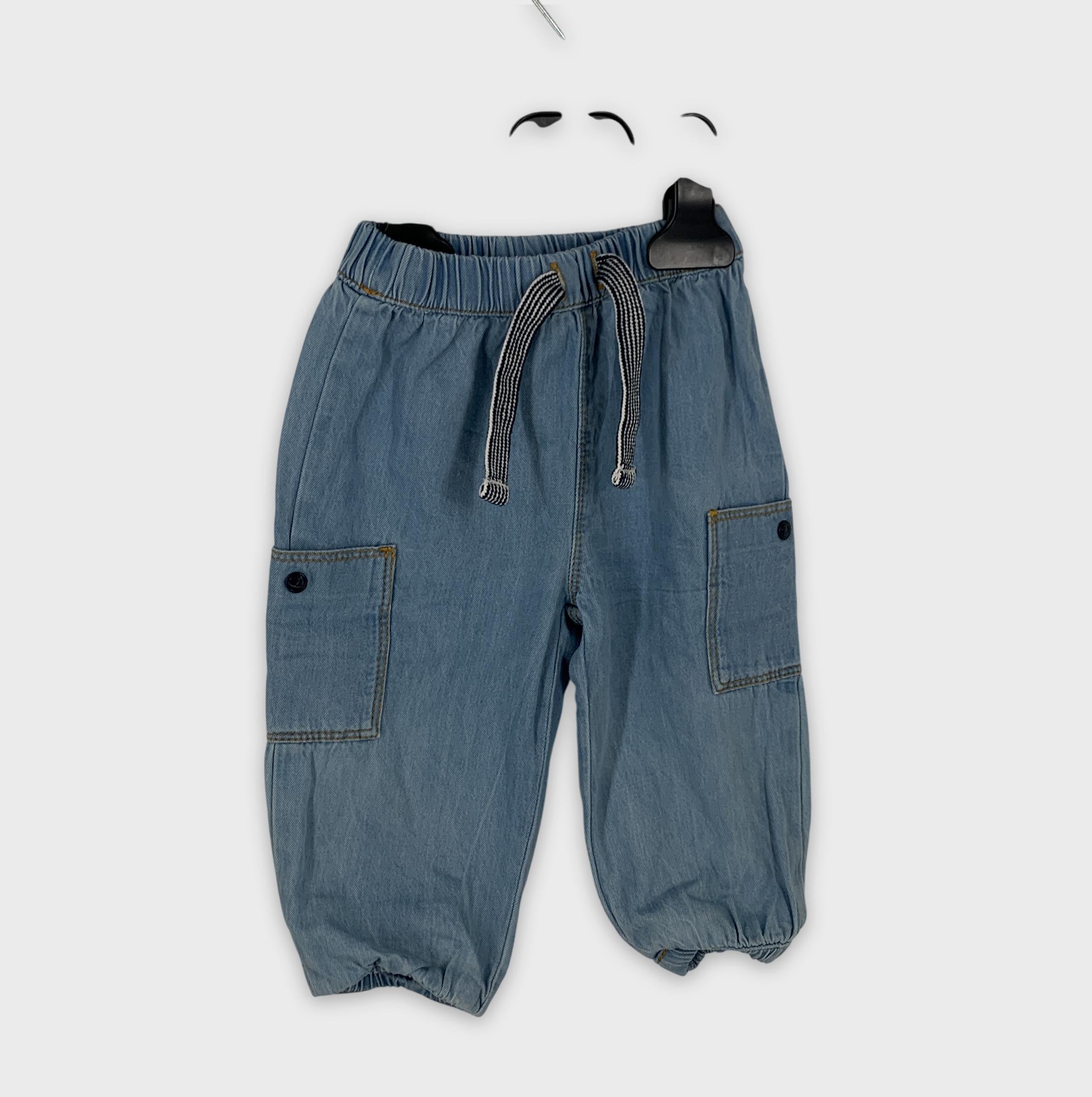 0-Petit Bateau - Pantalon - 12M/74cm