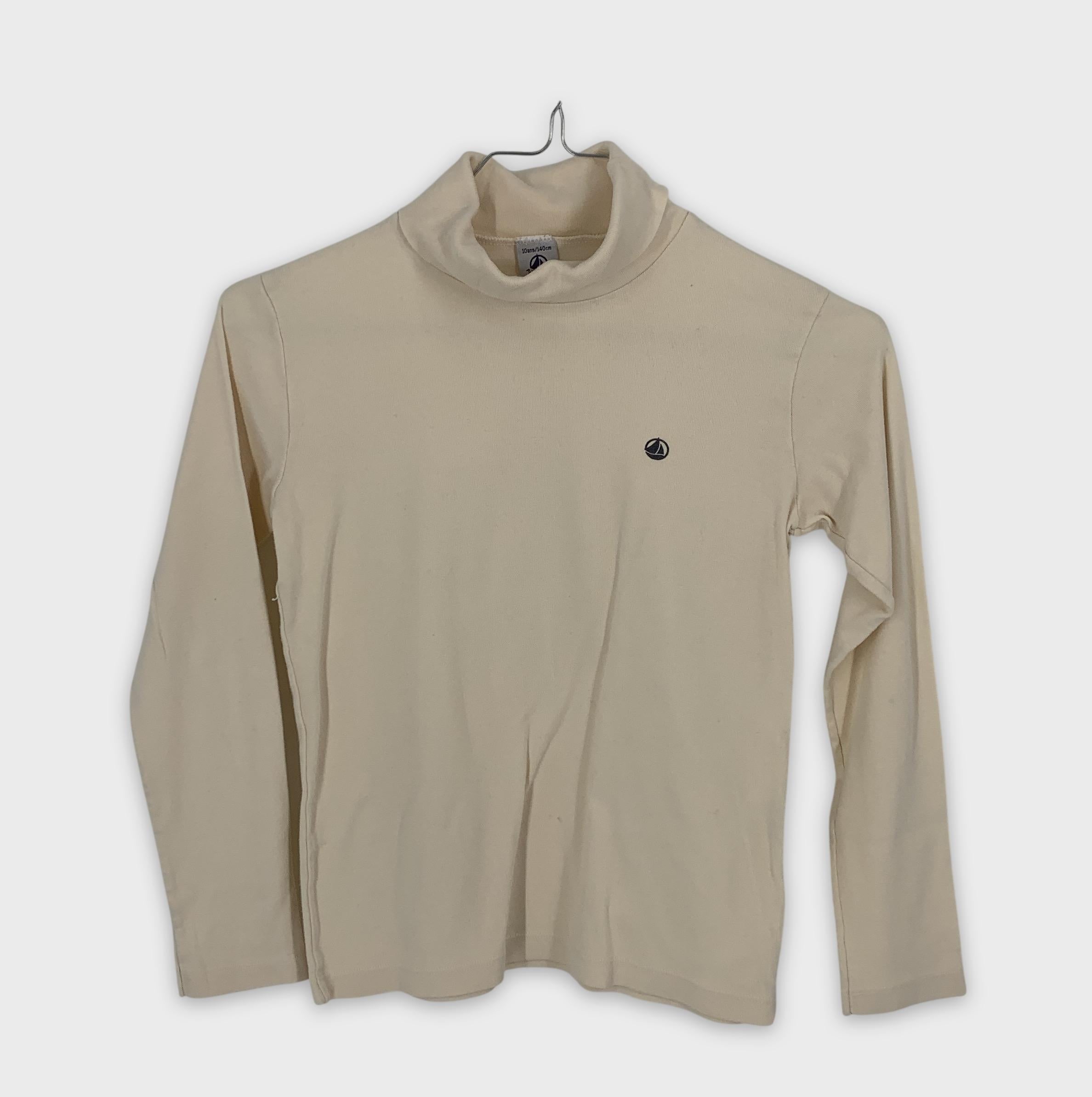 0-Petit Bateau - T-shirt manches longues col roulé - 10 ans