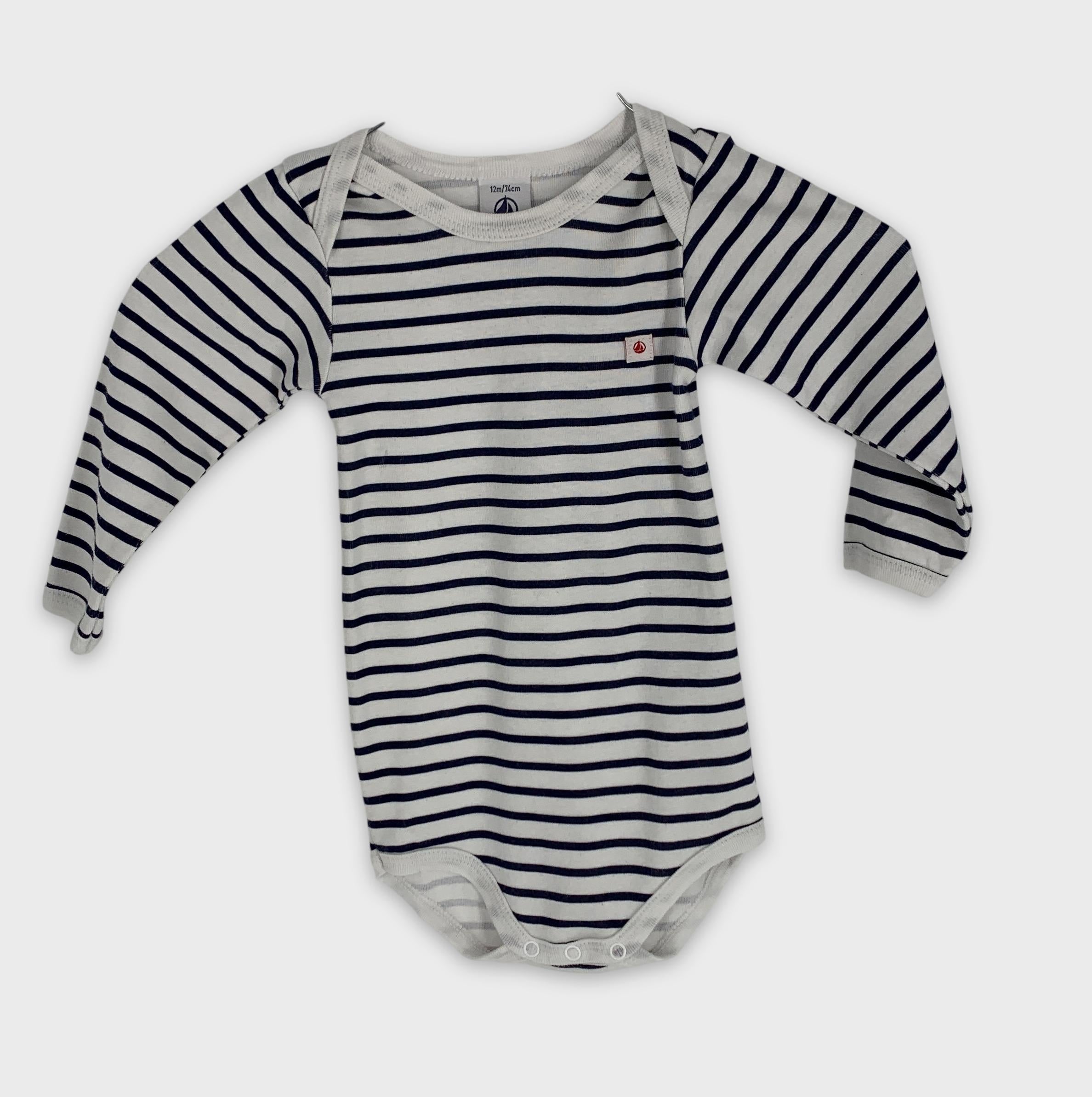 0-Petit Bateau - Body à manches longues - 12m/74cm