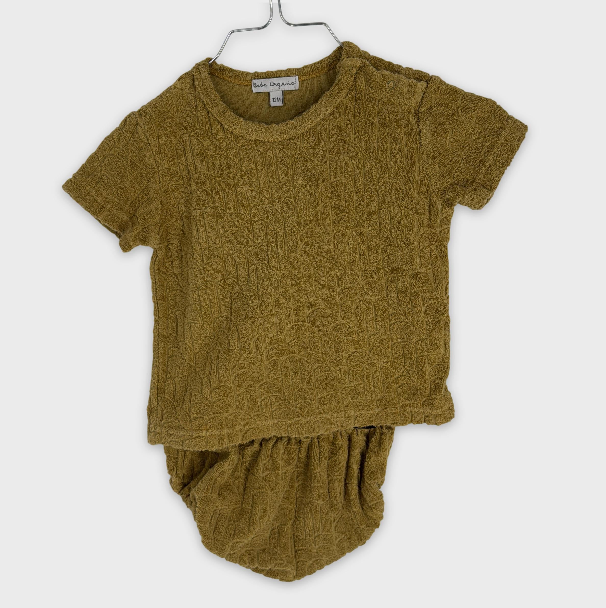 0-Bébé Organic - Ensemble T-shirt et Culotte - 12M