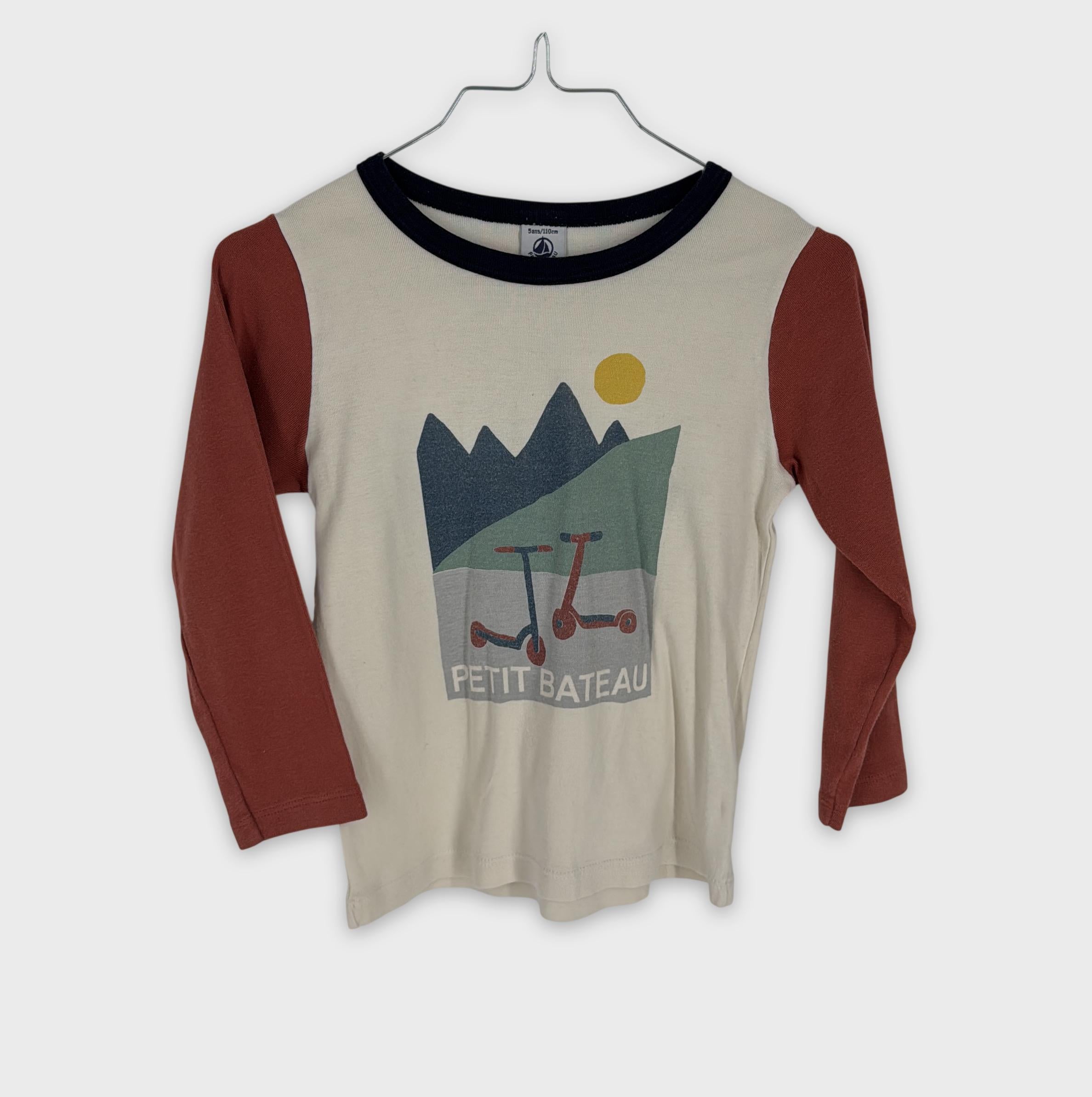 0-Petit Bateau - T-shirt manches longues - 5 ans/110cm