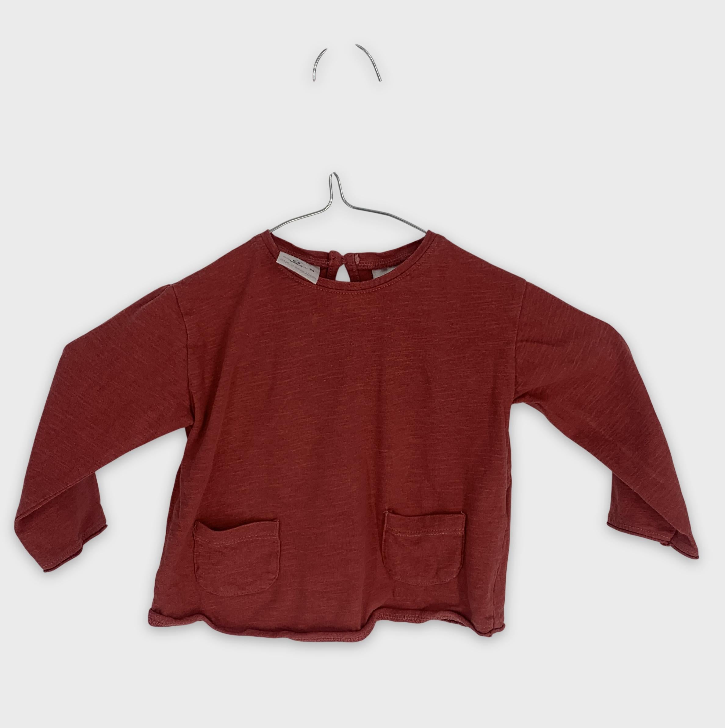 0-Zara - T-shirt manches longues - 6-9M