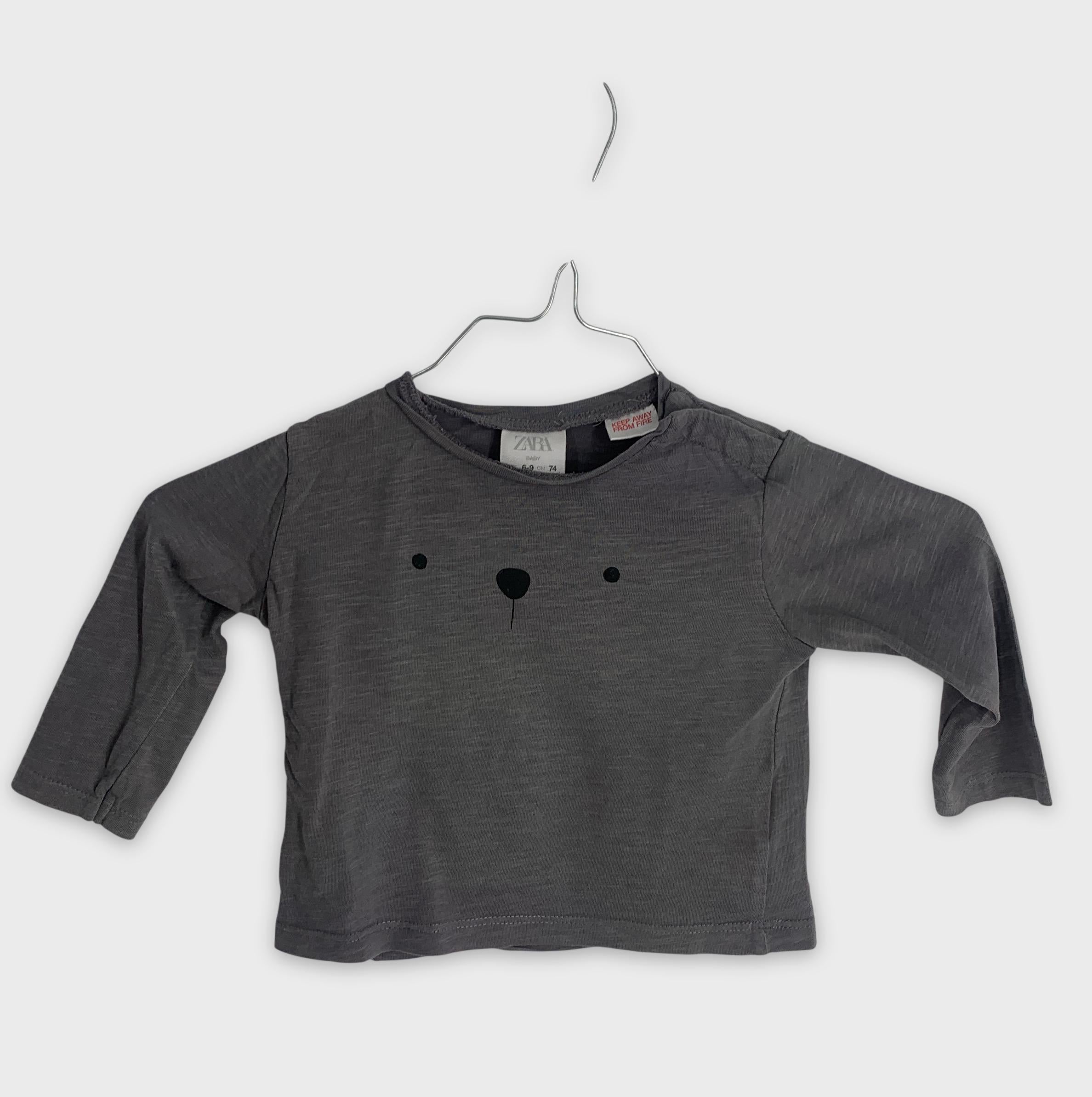 0-Zara - T-shirt manches longues - 6-9 mois