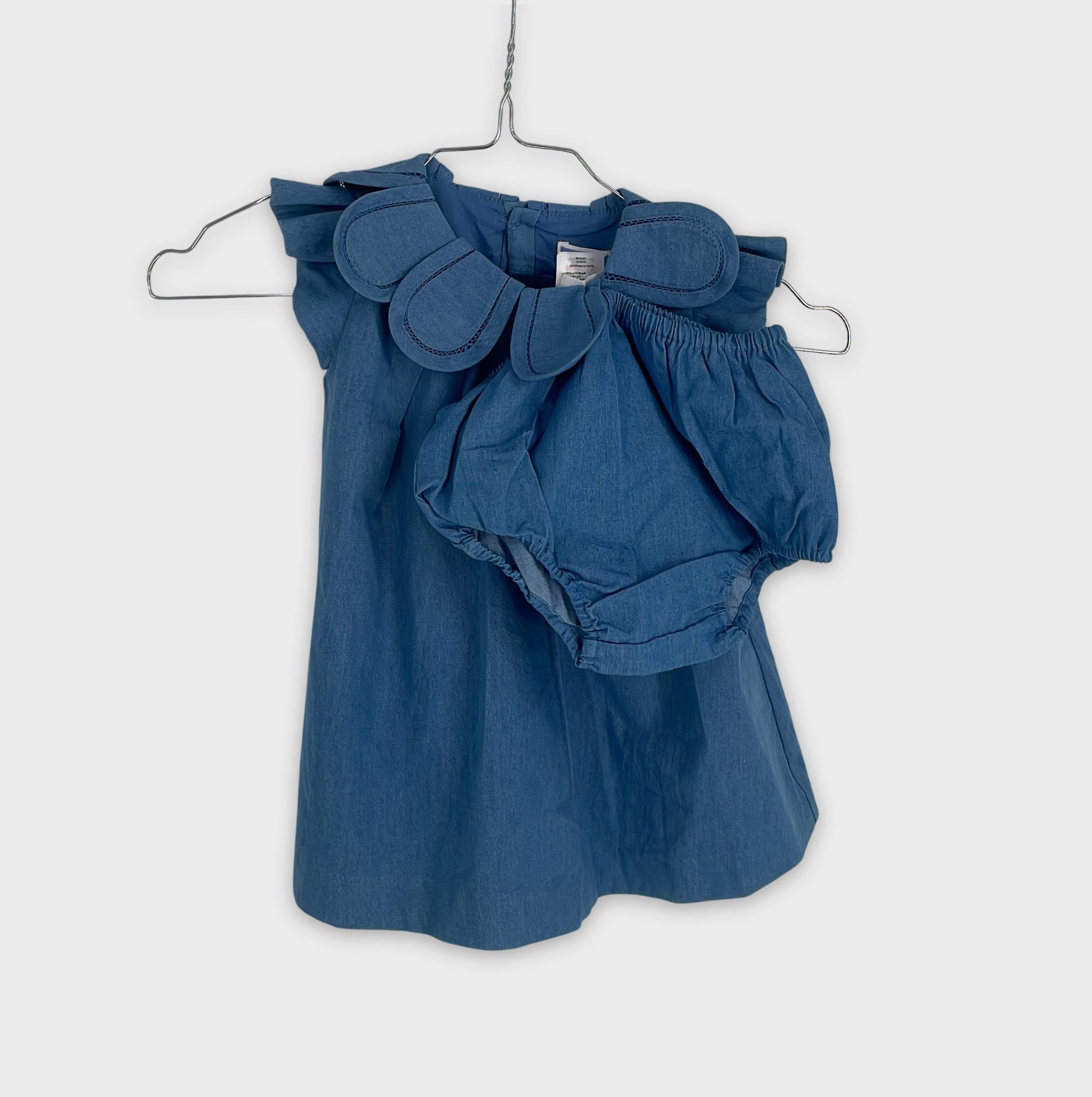 0-Jacadi - Robe avec Bloomer - 12M