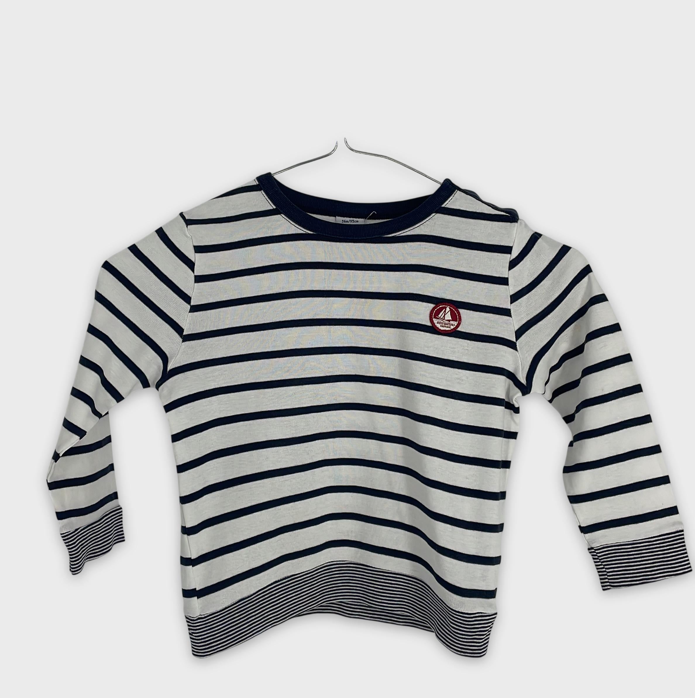 0-Petit Bateau - T-shirt manches longues - 36m/95cm