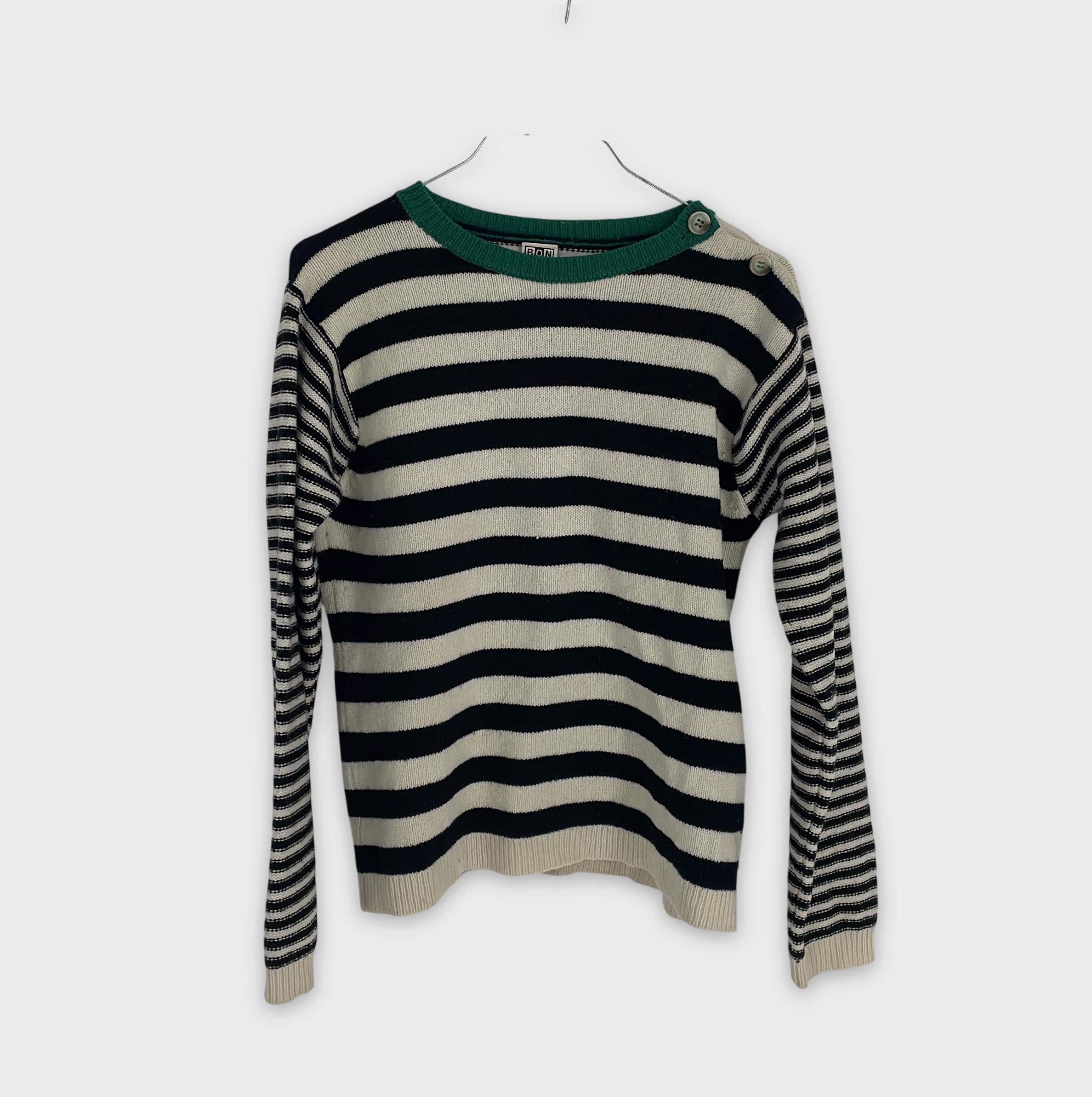 0-Bonton - Pull rayé - 10 ans