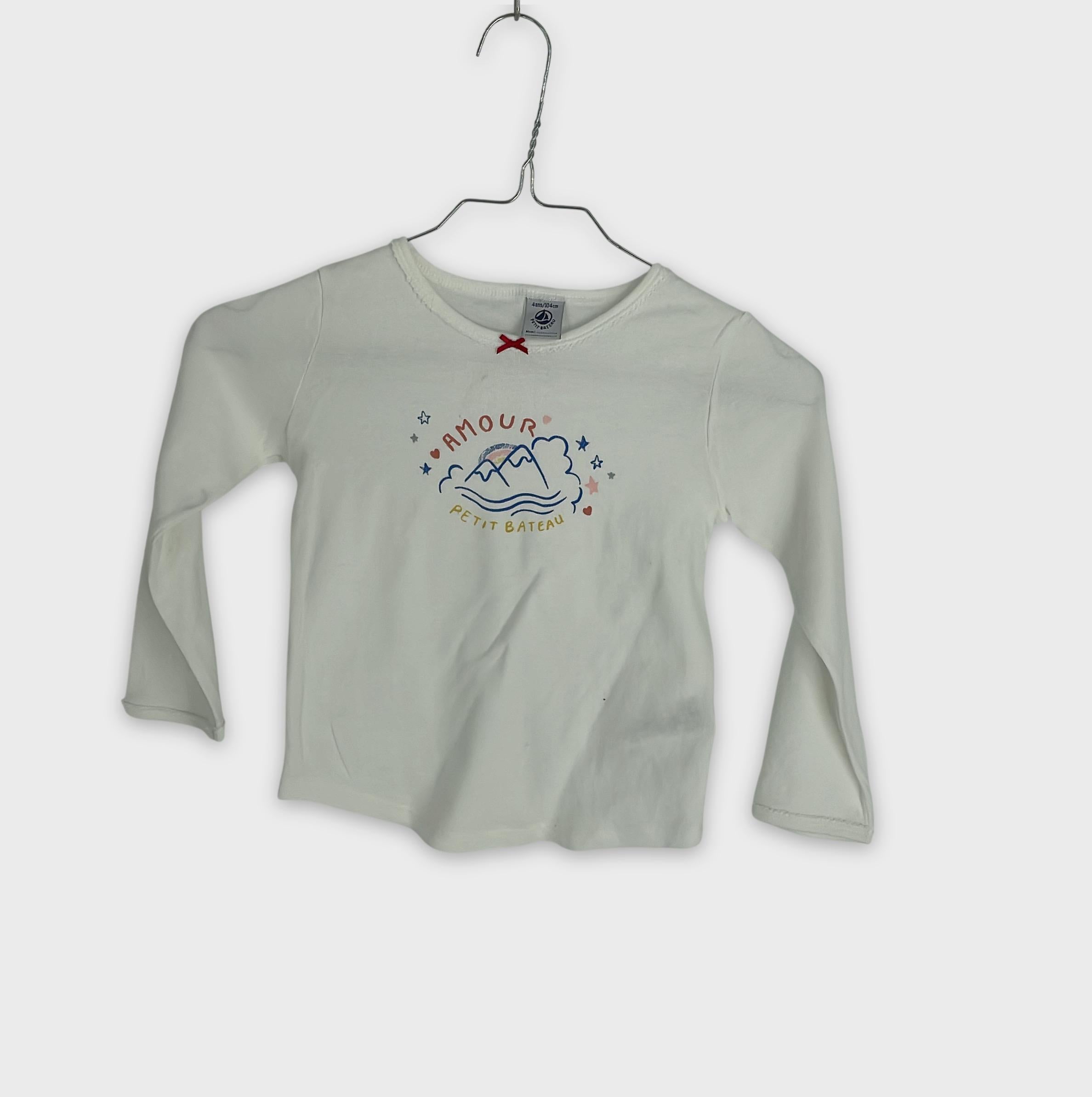 0-Petit Bateau - T-shirt manches longues - 4ans/104cm