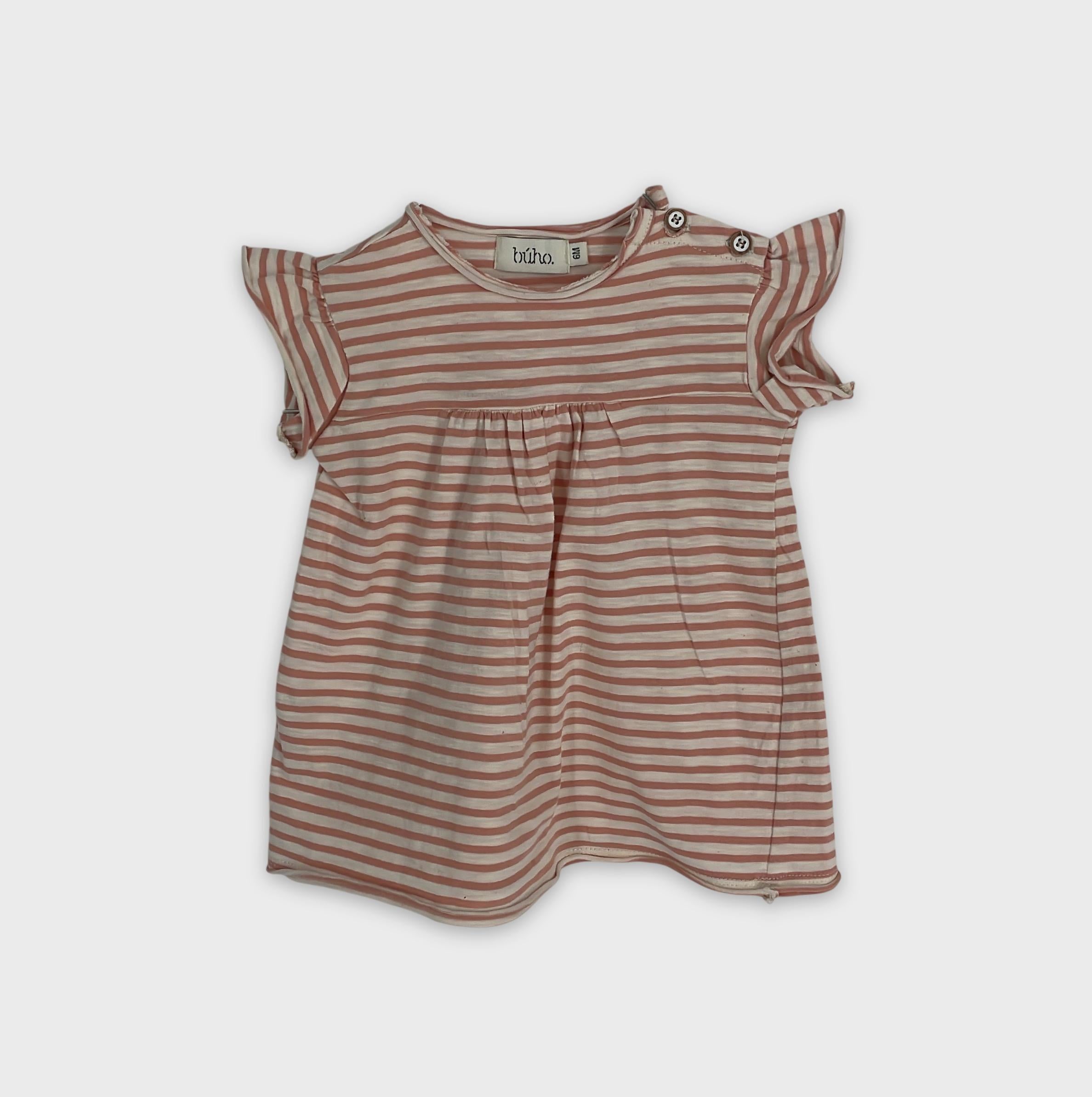0-Buho - Robe rayée - 6M