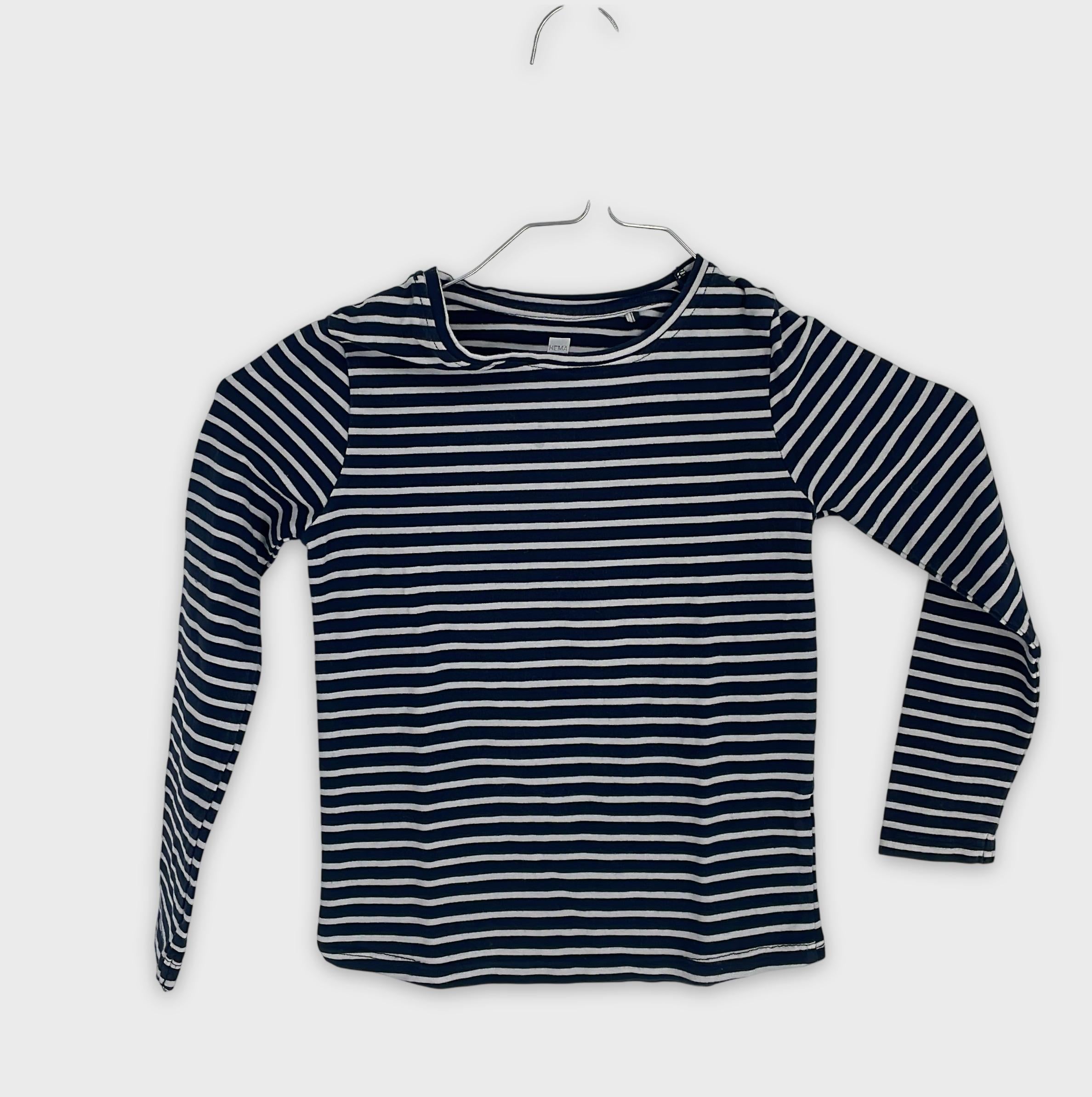 0-HEMA - T-shirt rayé - 110/116