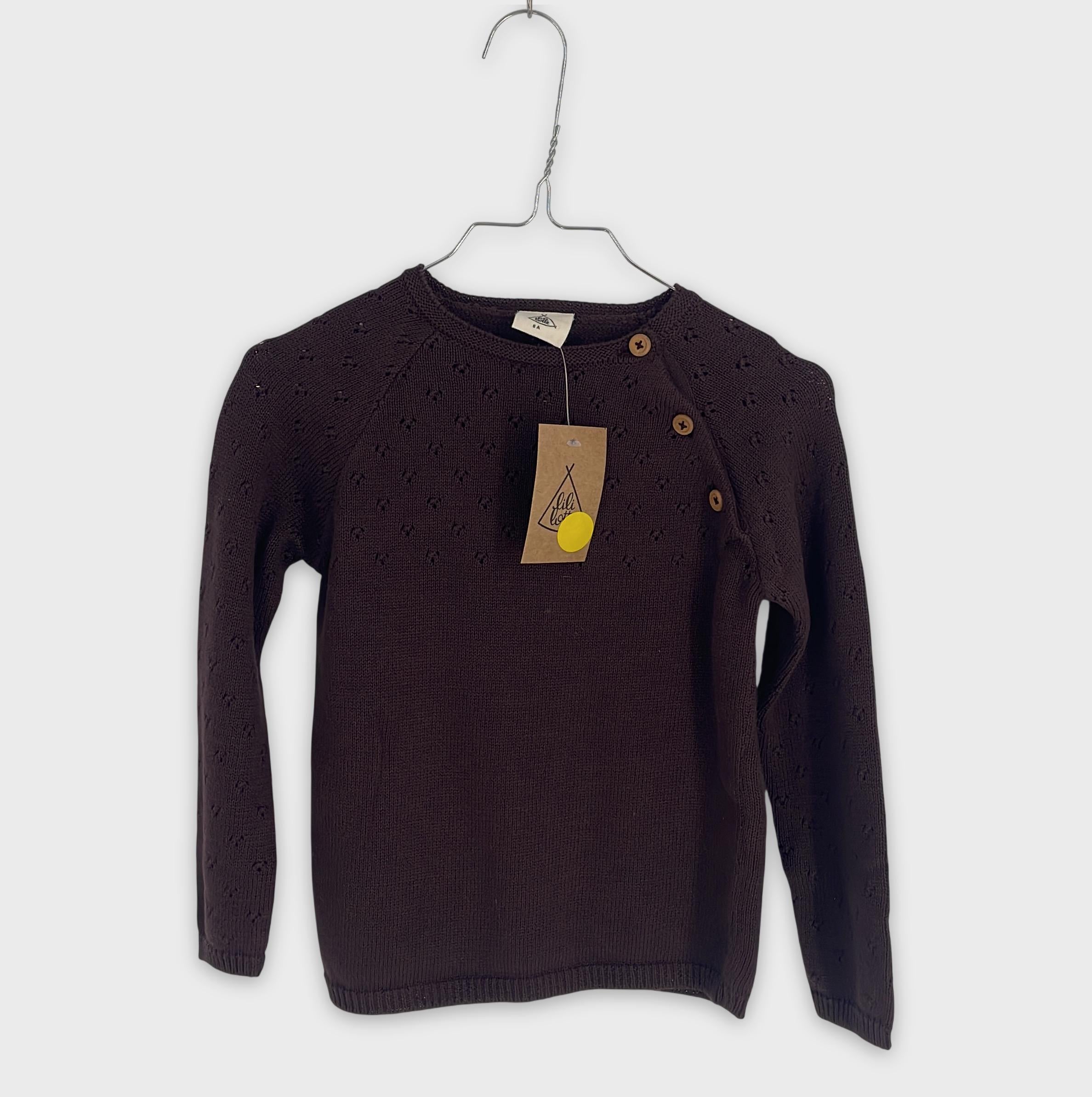 0-Lily Votte - Cardigan en coton ajouré - 6A