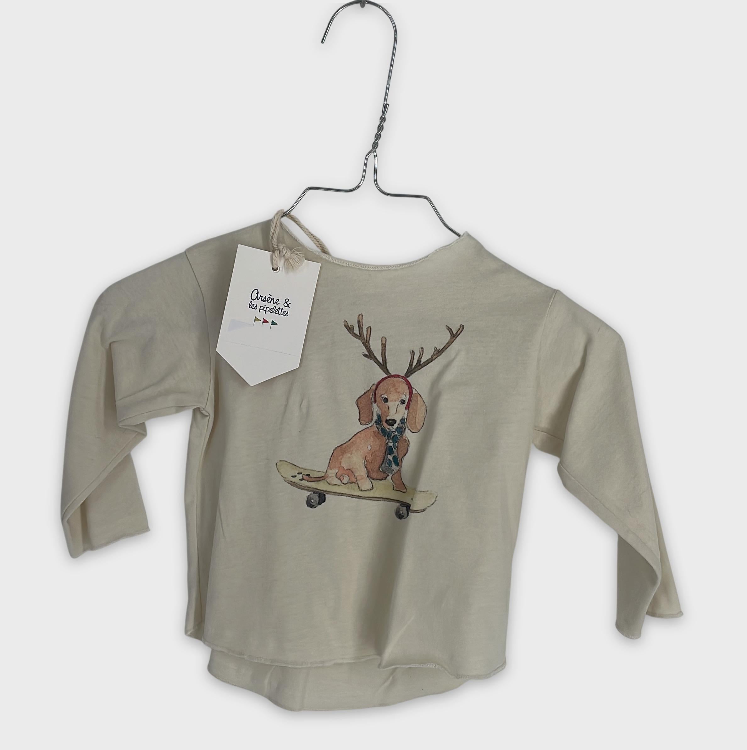 0-Arsène & les pipelettes - T-shirt manches longues - 12M
