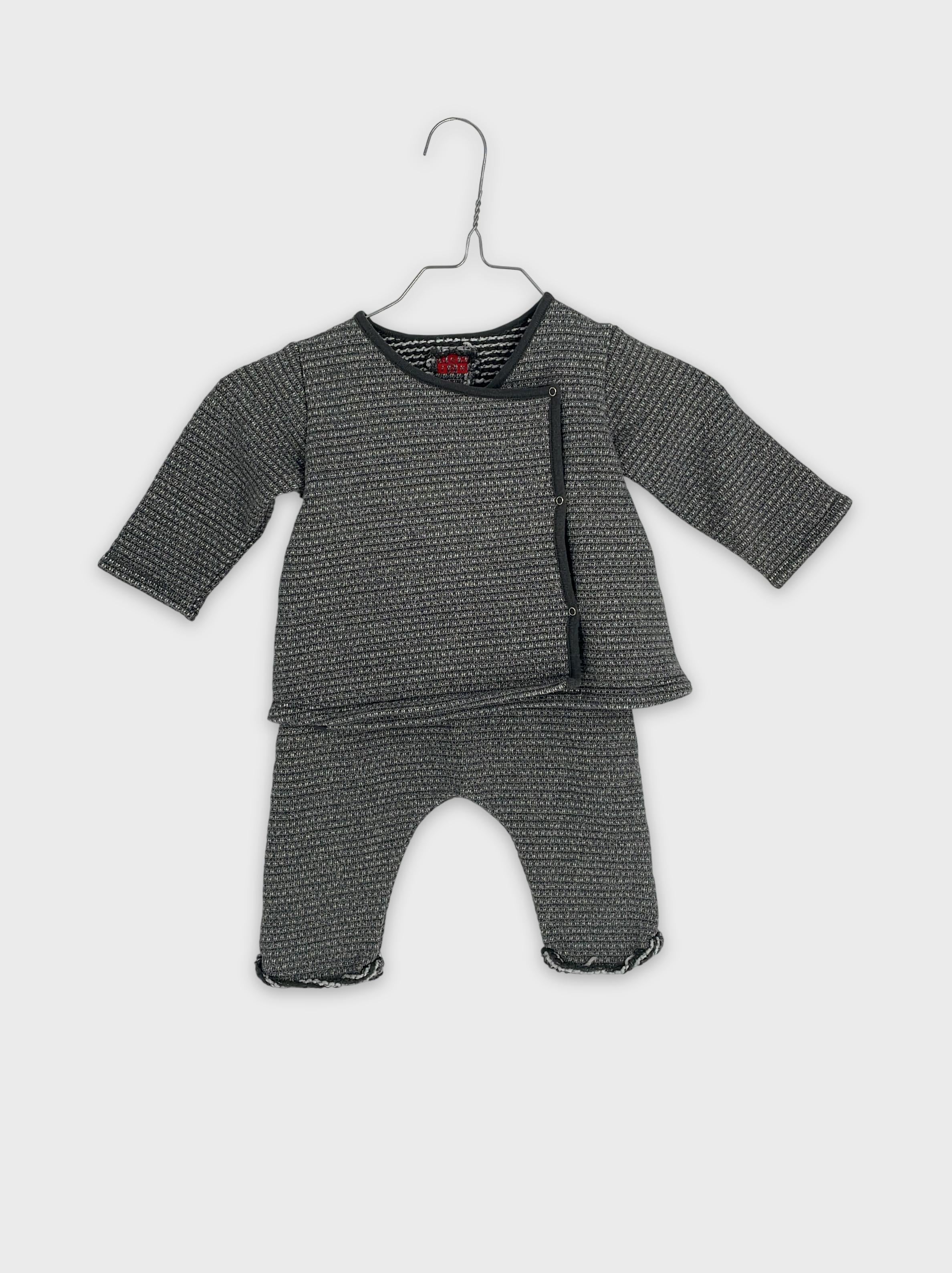 0-NOOS - Ensemble 2 pièces bébé - Gris & Blanc