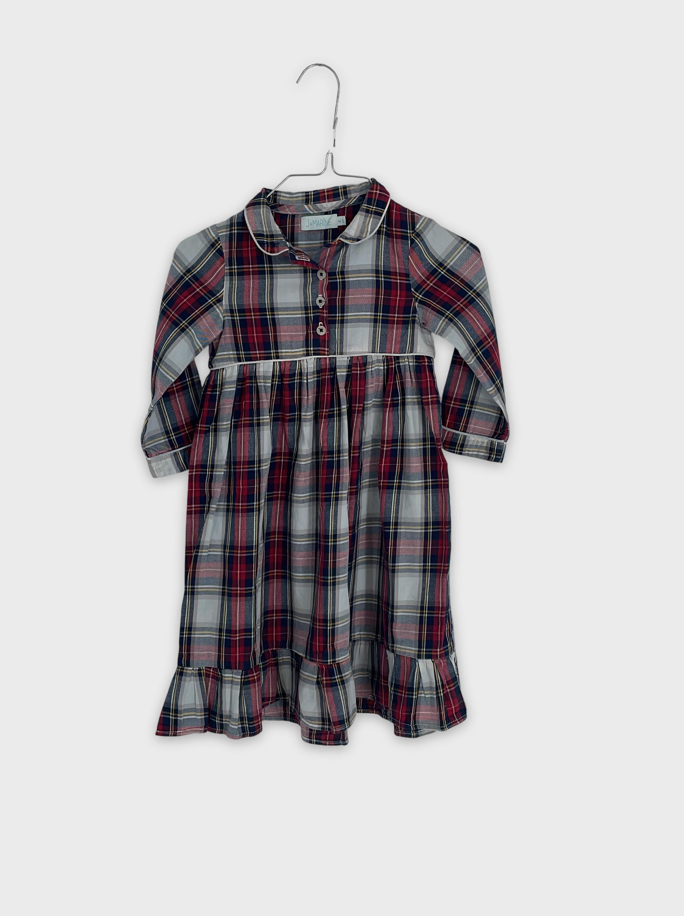 0-J. MARINE - Robe à carreaux - 4 ans