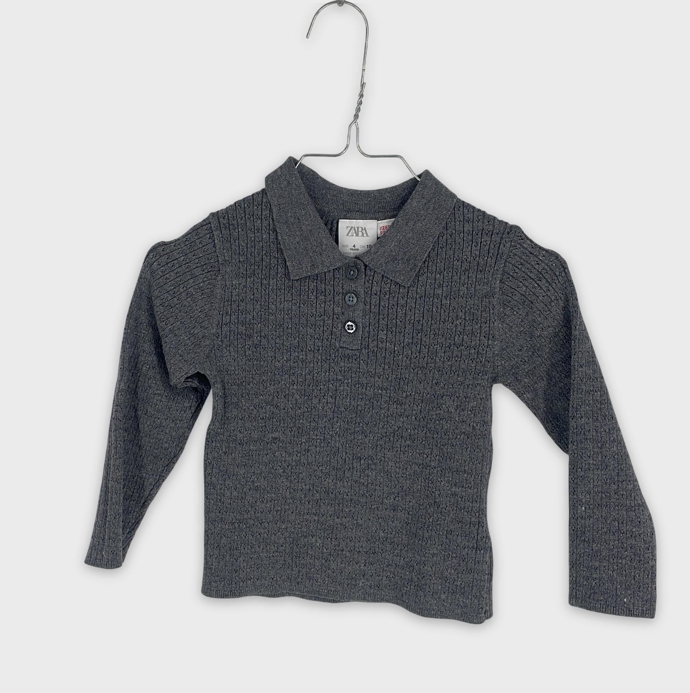 0-ZARA - Pull col polo côtelé - 4 ans