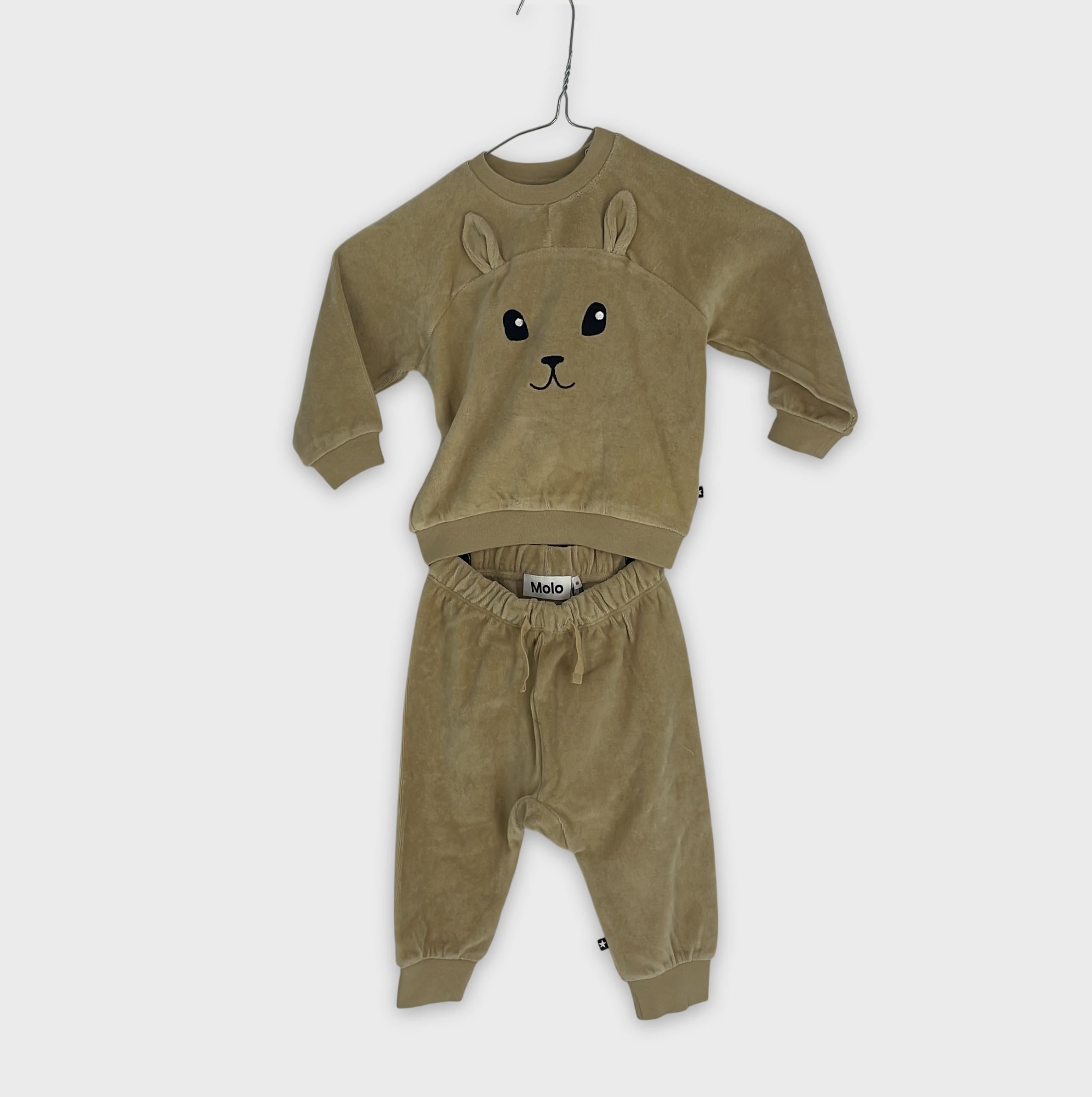 0-Molo - Ensemble velours à motif ourson - Taille Bébé (6 mois)