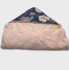 0-Plaid / Couverture bicolore Rose Poudré & Motifs Floraux