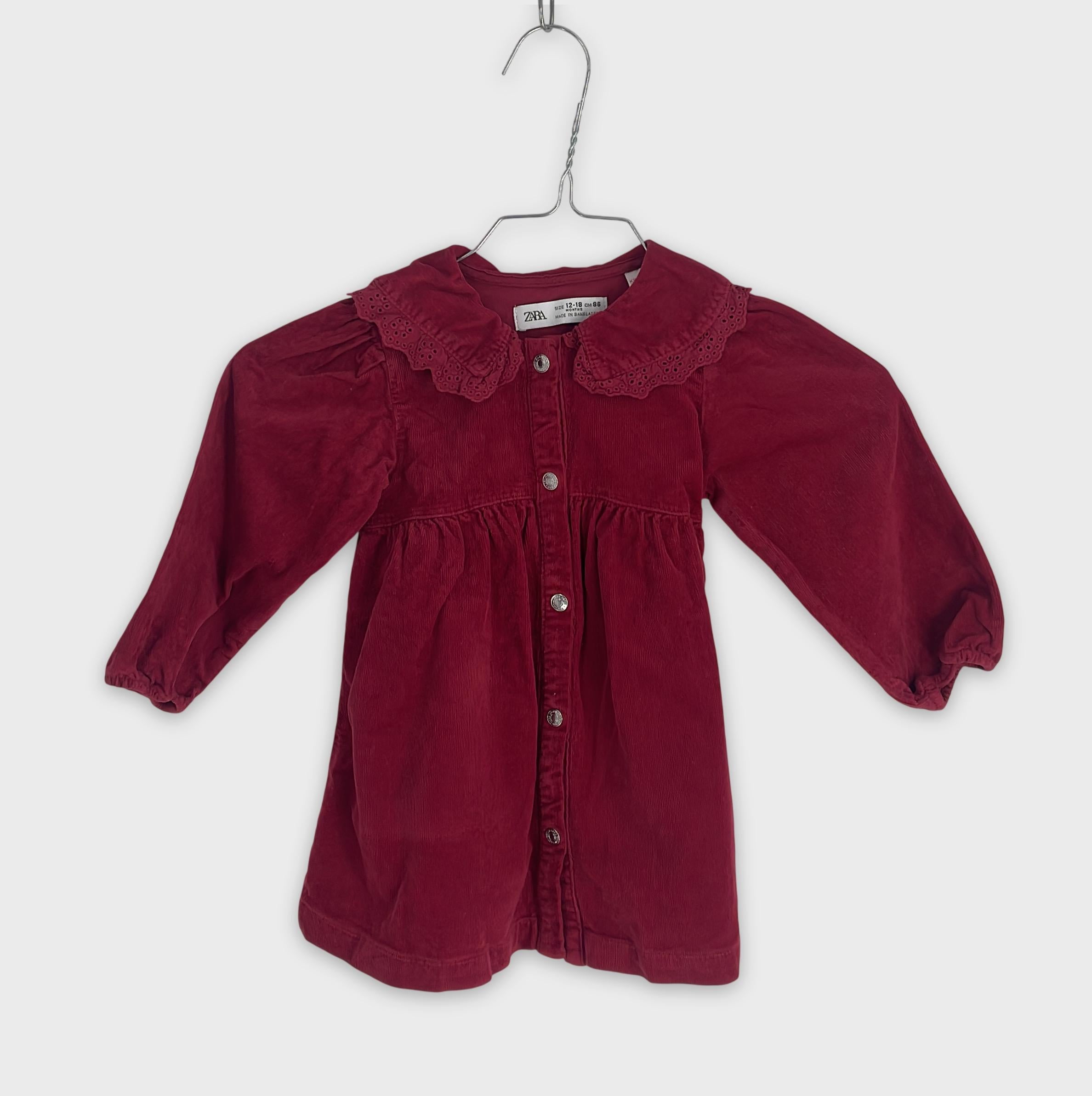 0-Zara - Robe en velours côtelé - 12-18 mois