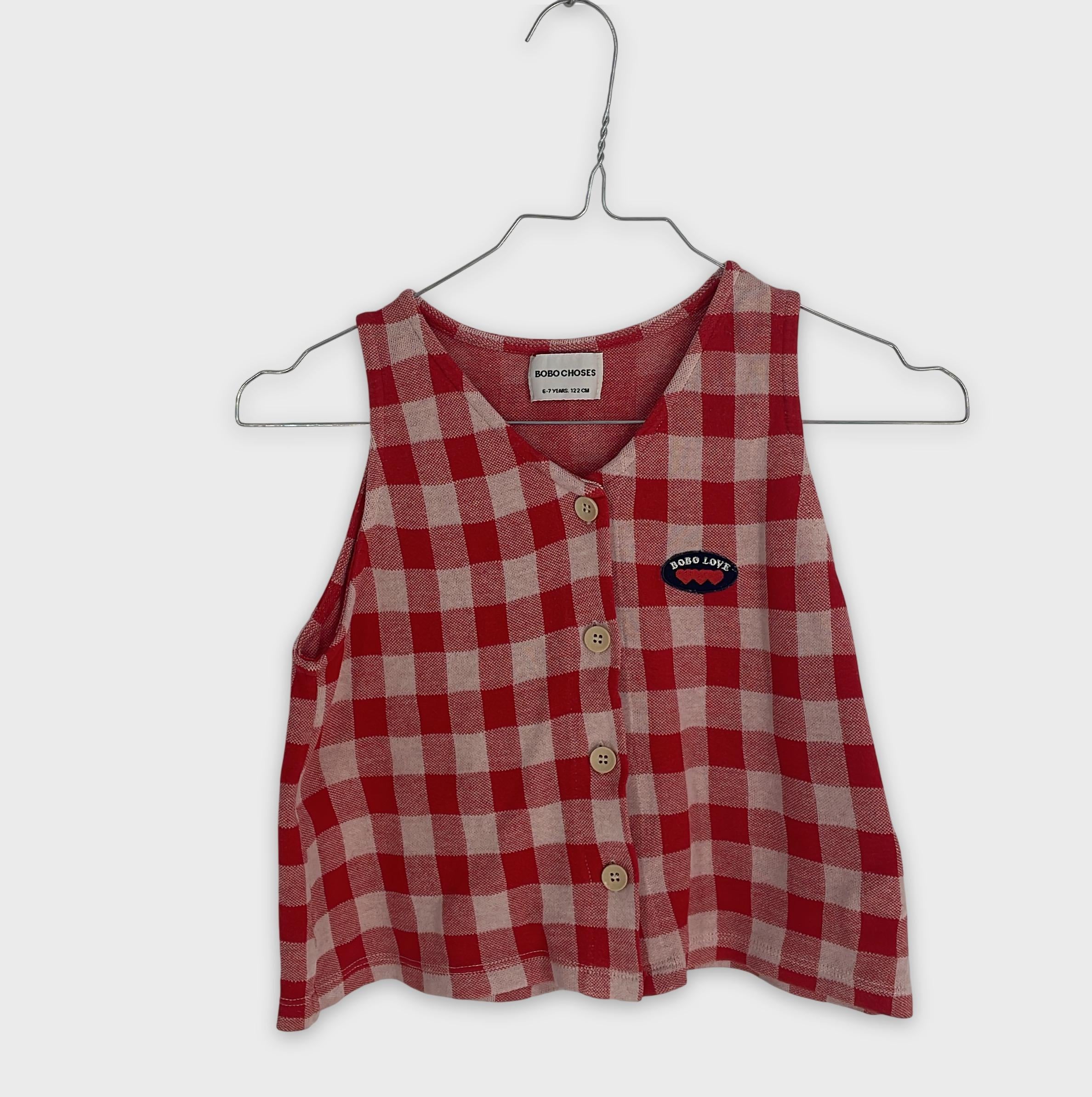 0-BOBO CHOSES - Gilet à carreaux vichy - 6-7 ans