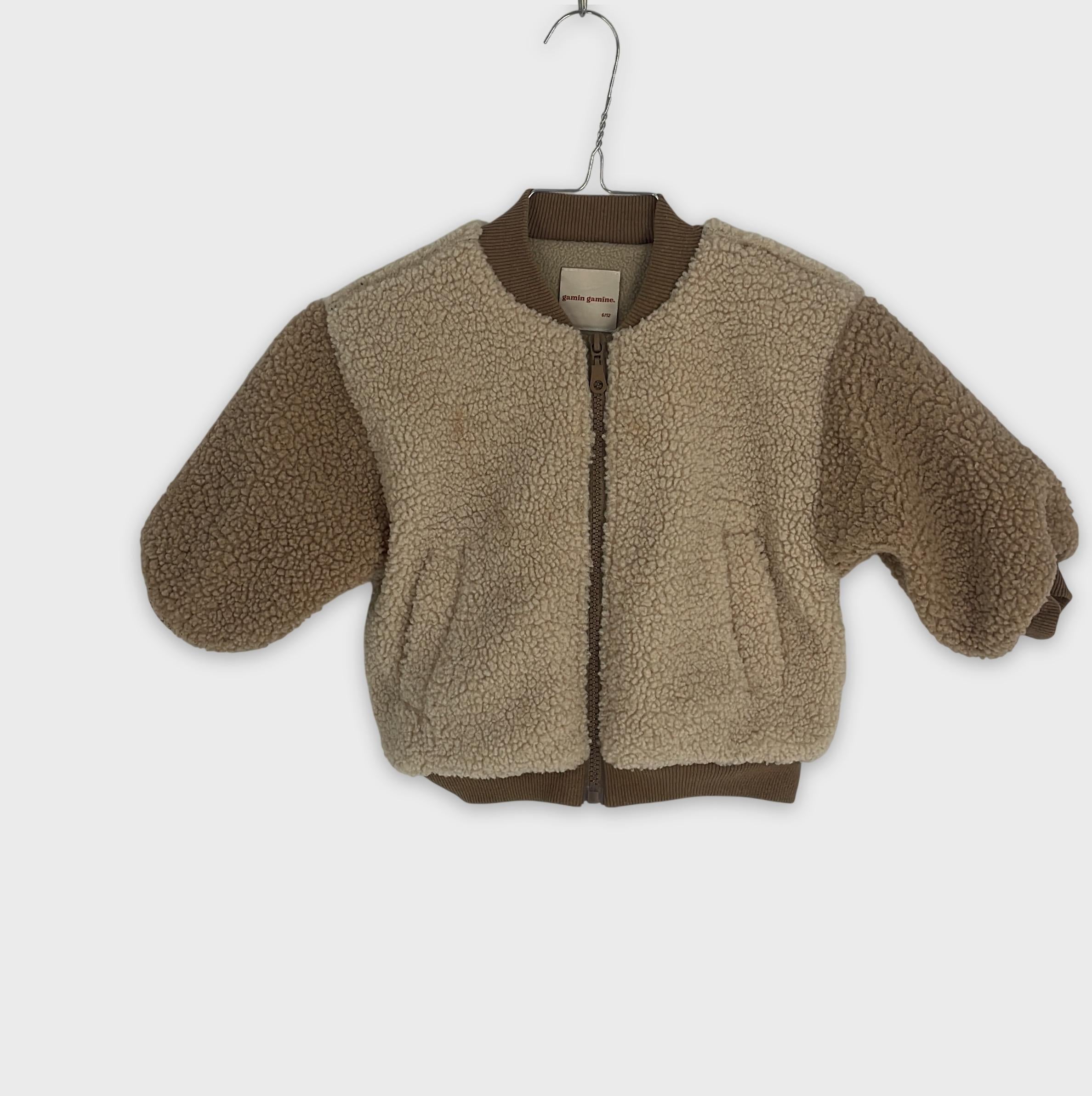0-gamin gamine. - Veste en moumoute - 6/12 mois