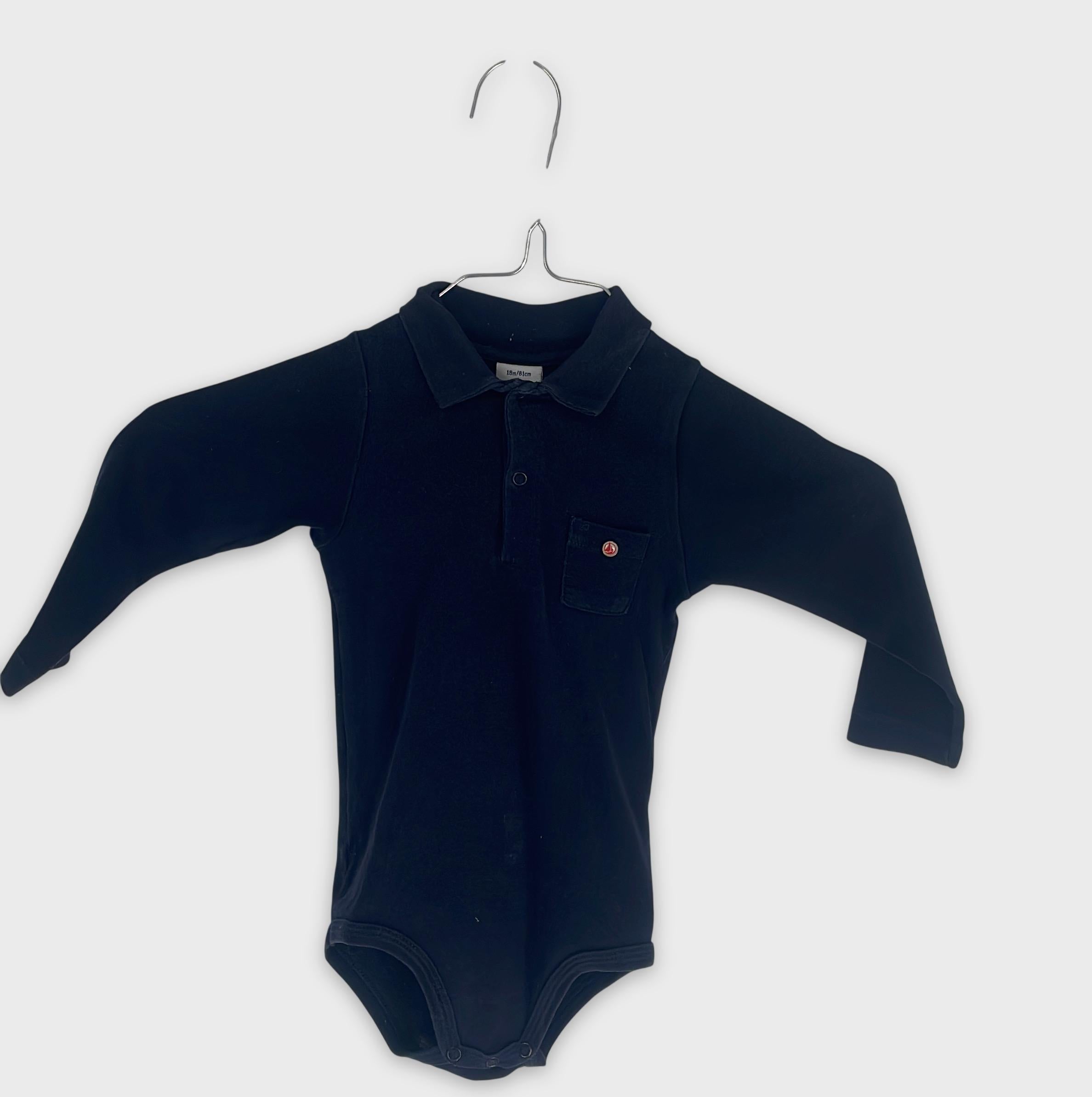 0-Petit Bateau - Body bébé manches longues - 18m/81cm