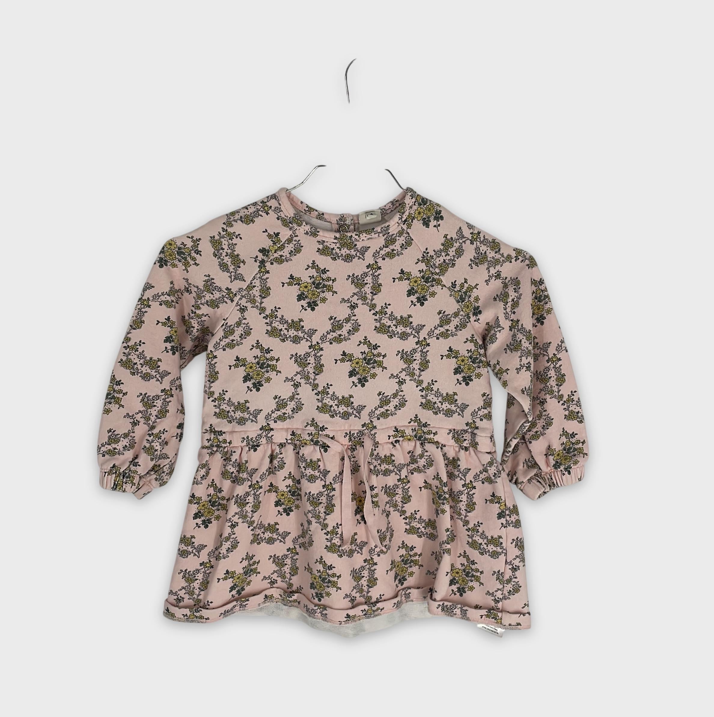 0-Bon Ton - Haut manches longues fleuri - Taille 4 ans