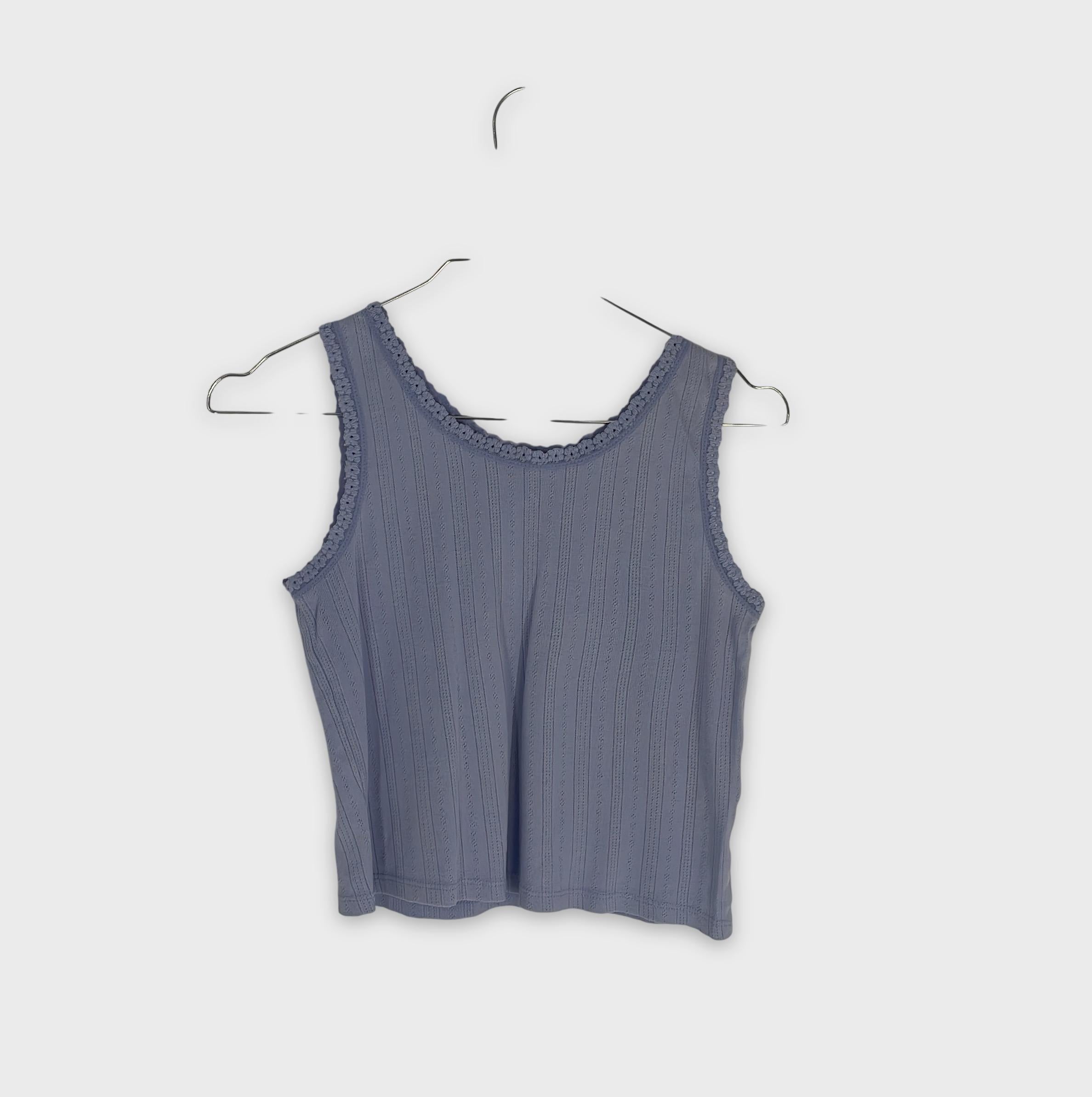 0-ZARA - Débardeur côtelé à dentelle - Taille 10 ans