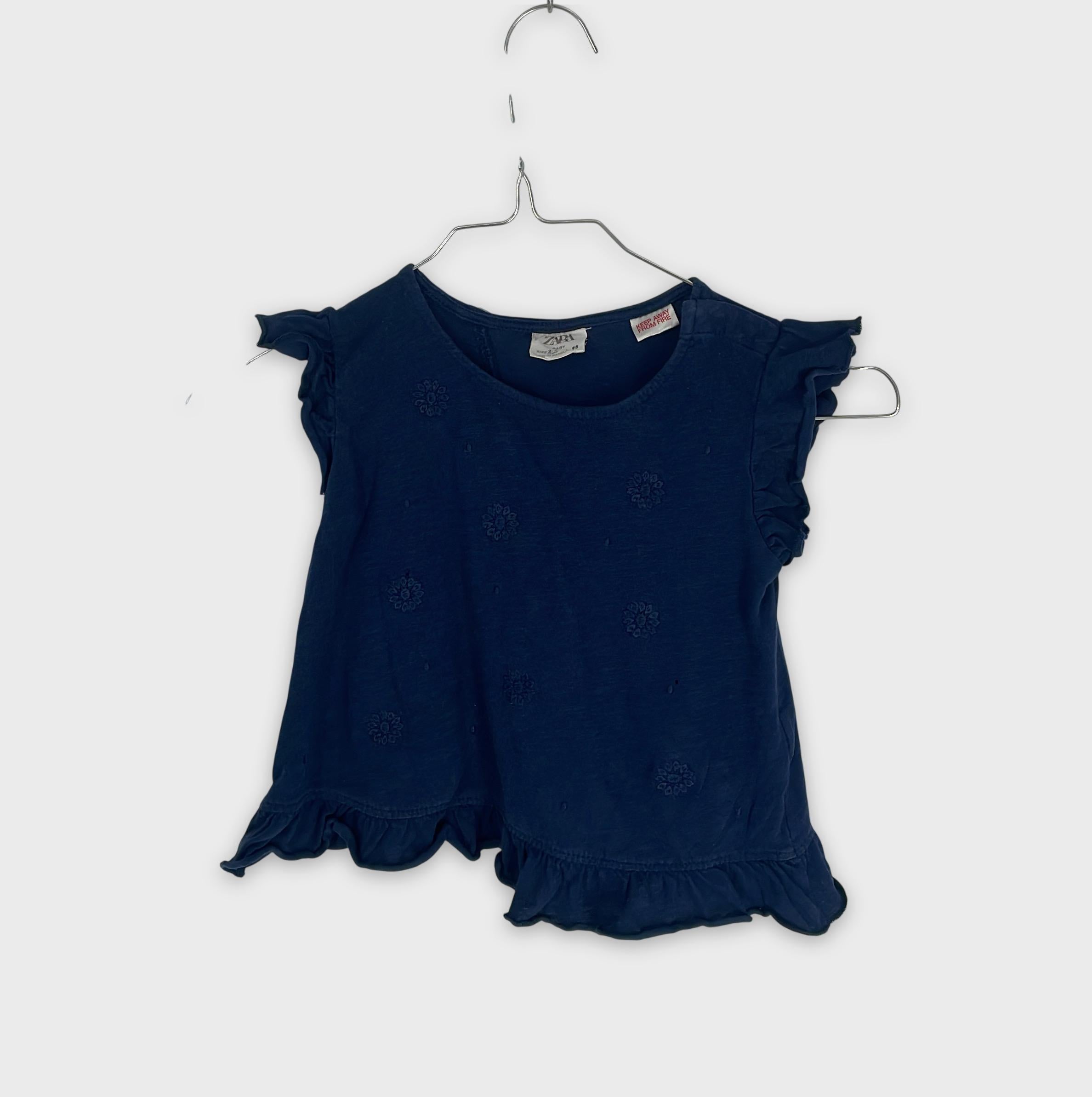 0-ZARA - T-shirt à volants brodé - 2-3 ans