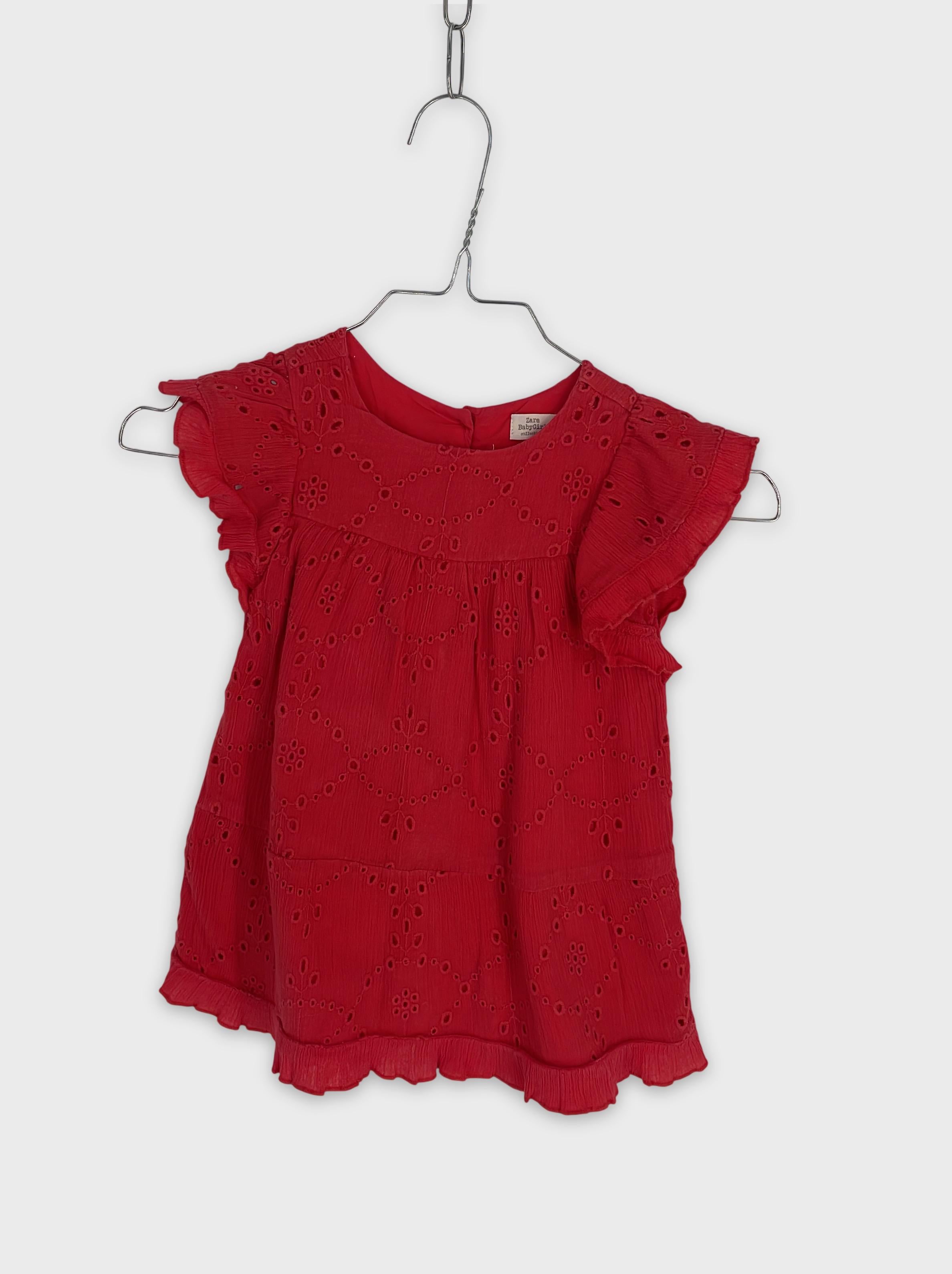 0-Zara - Blouse Broderie Anglaise - 18/24 mois