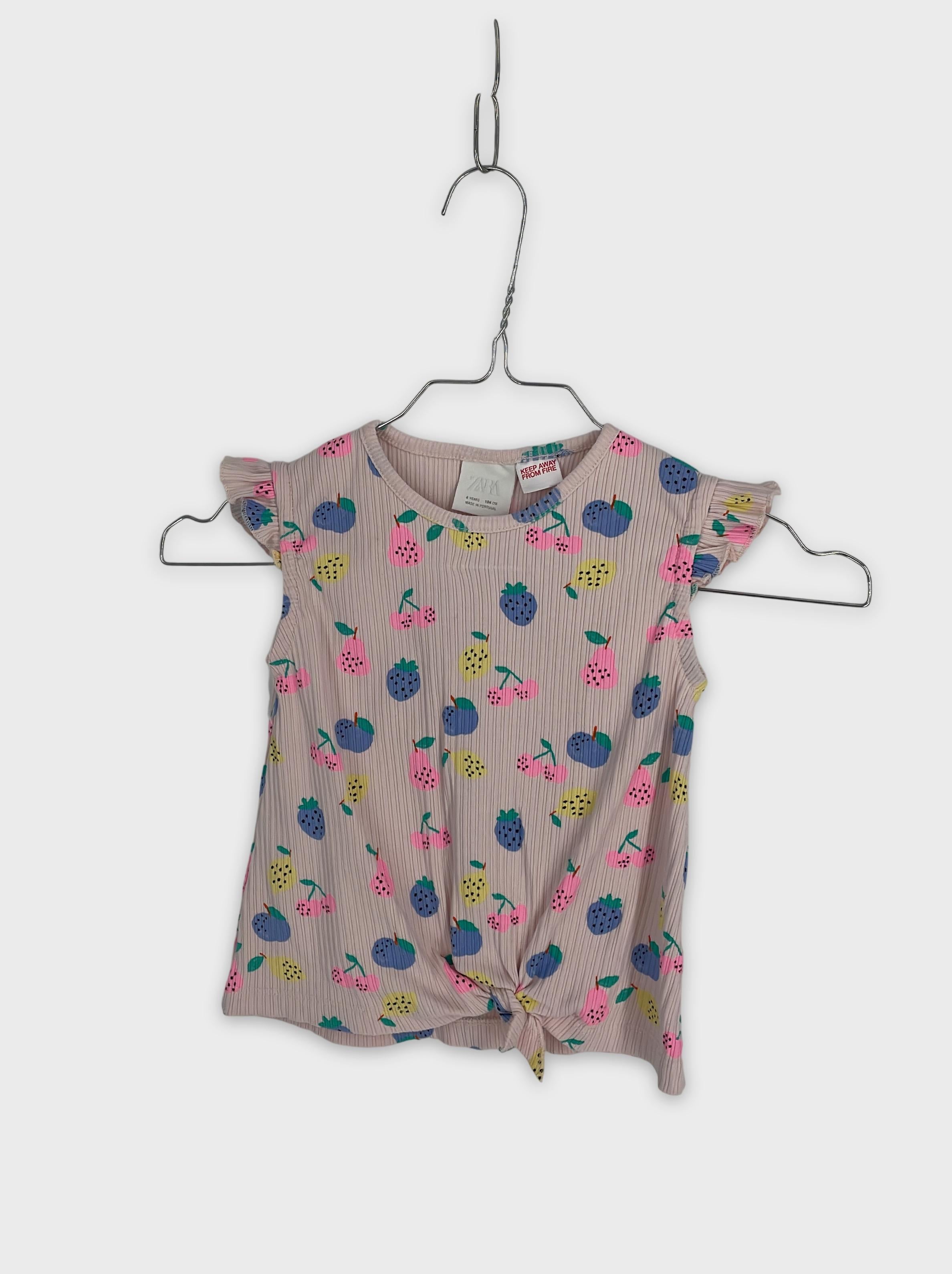 0-ZARA - Haut côtelé à motifs fruits - 3-4 ans (104 cm)
