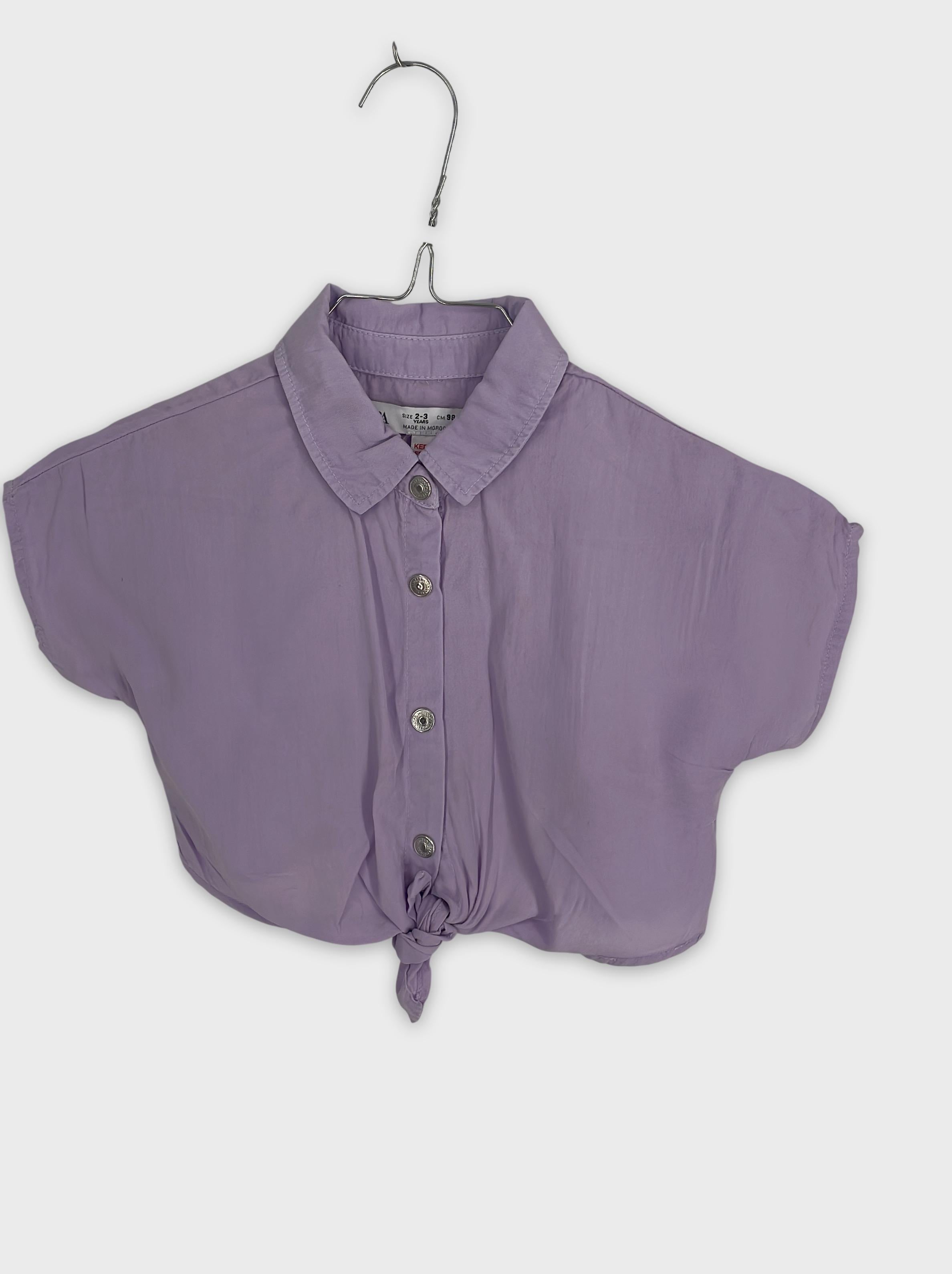 0-ZARA - Chemise courte nouée - 2-3 ans