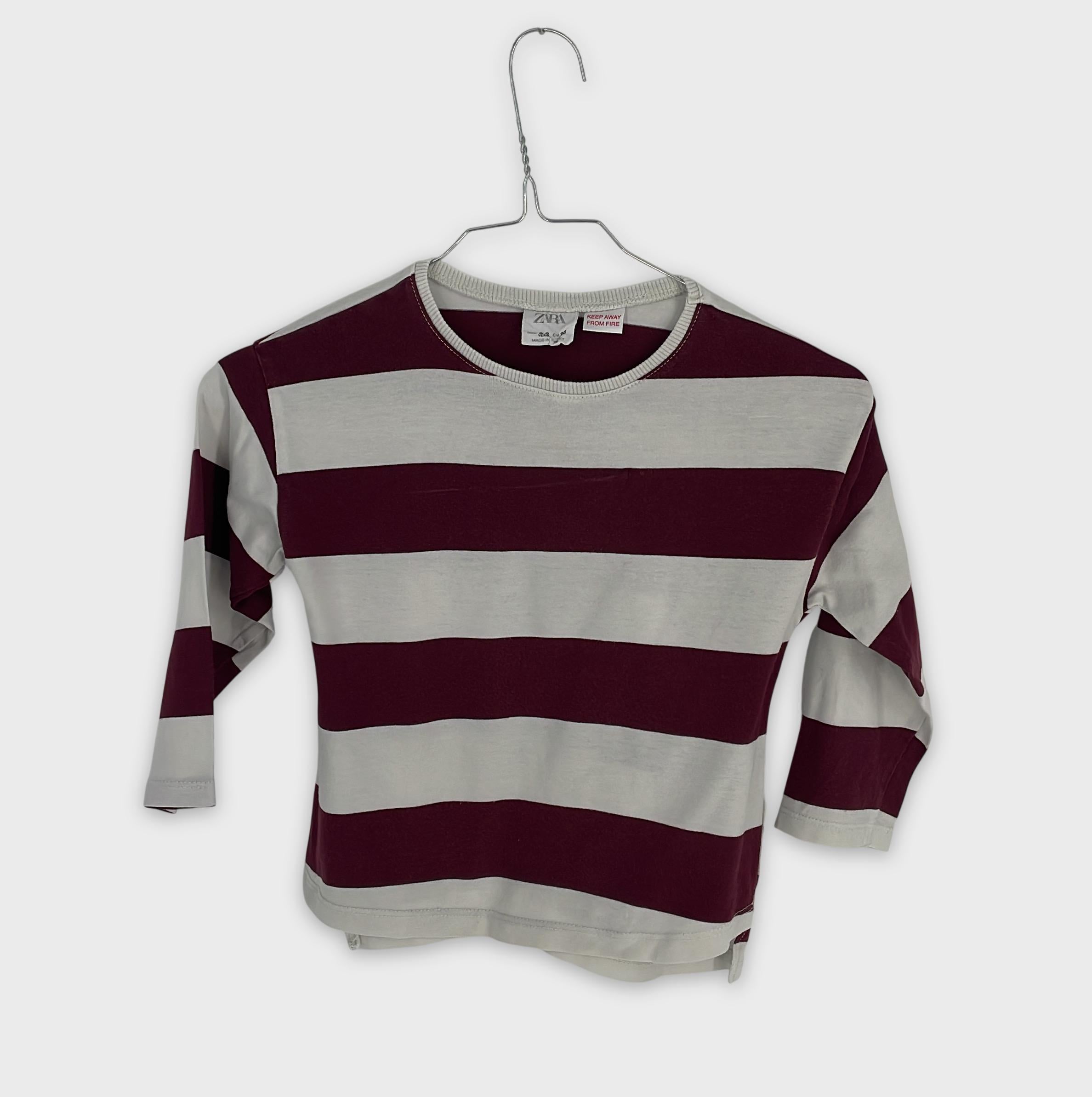 0-Prenatal - T-shirt rayé manches longues - 6-9 mois