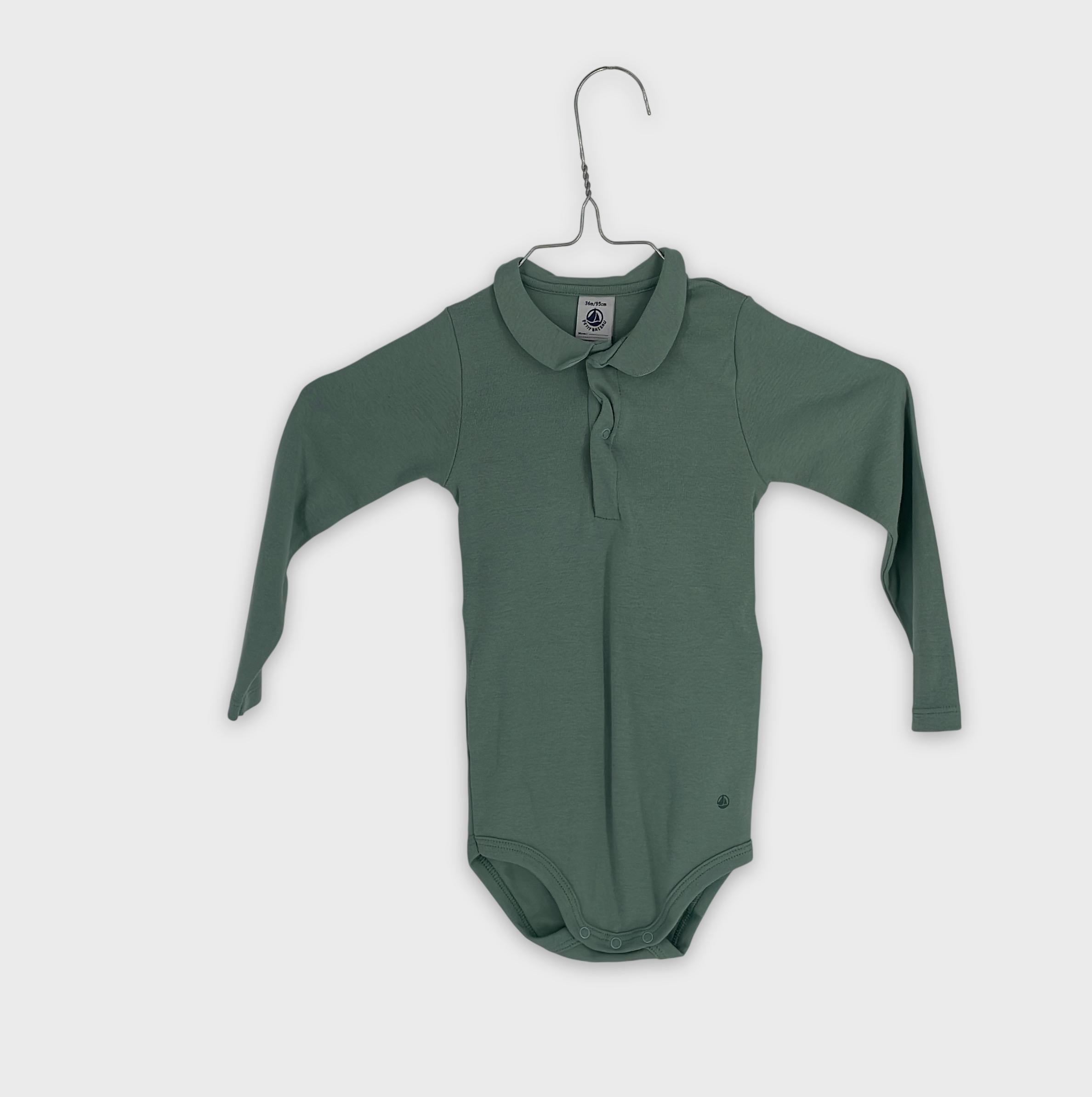 0-Petit Bateau - Body Polo Manches Longues - 36m