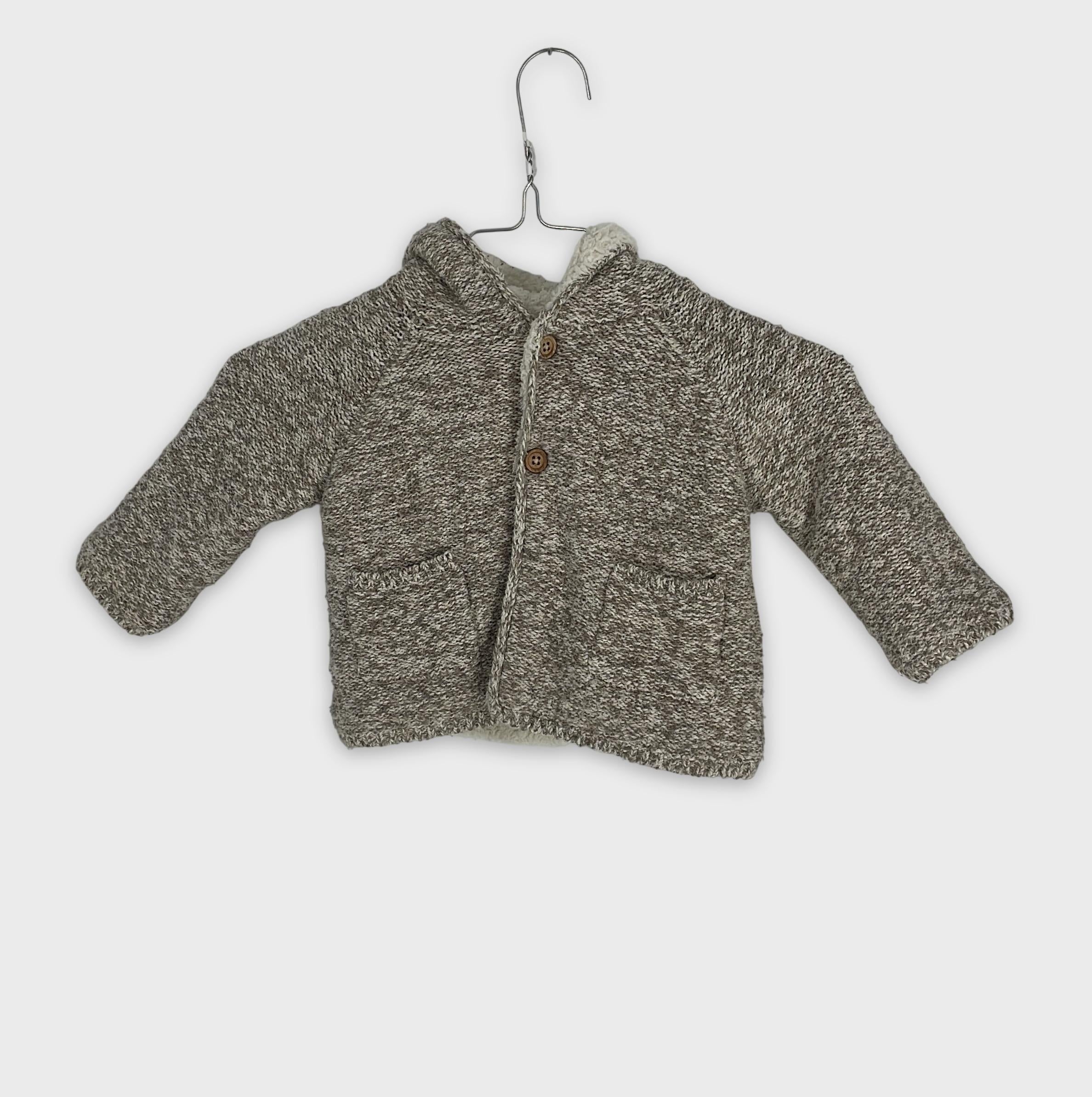 0-ZARA - Veste tricotée - 9-12 Mois