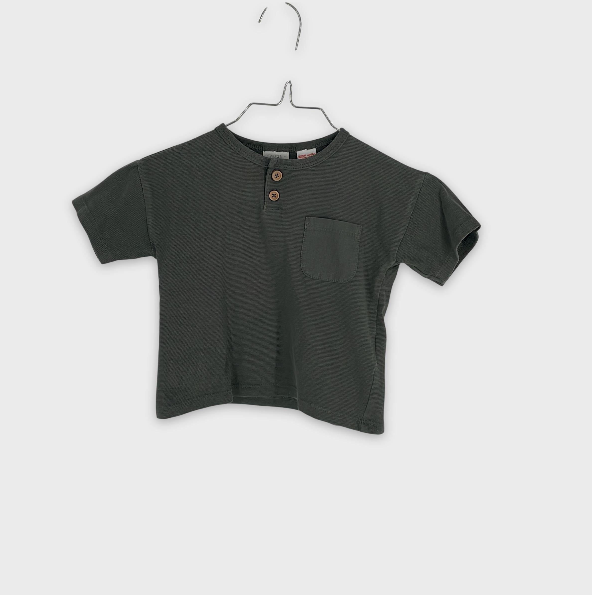 0-ZARA - T-shirt côtelé - 12-18 mois