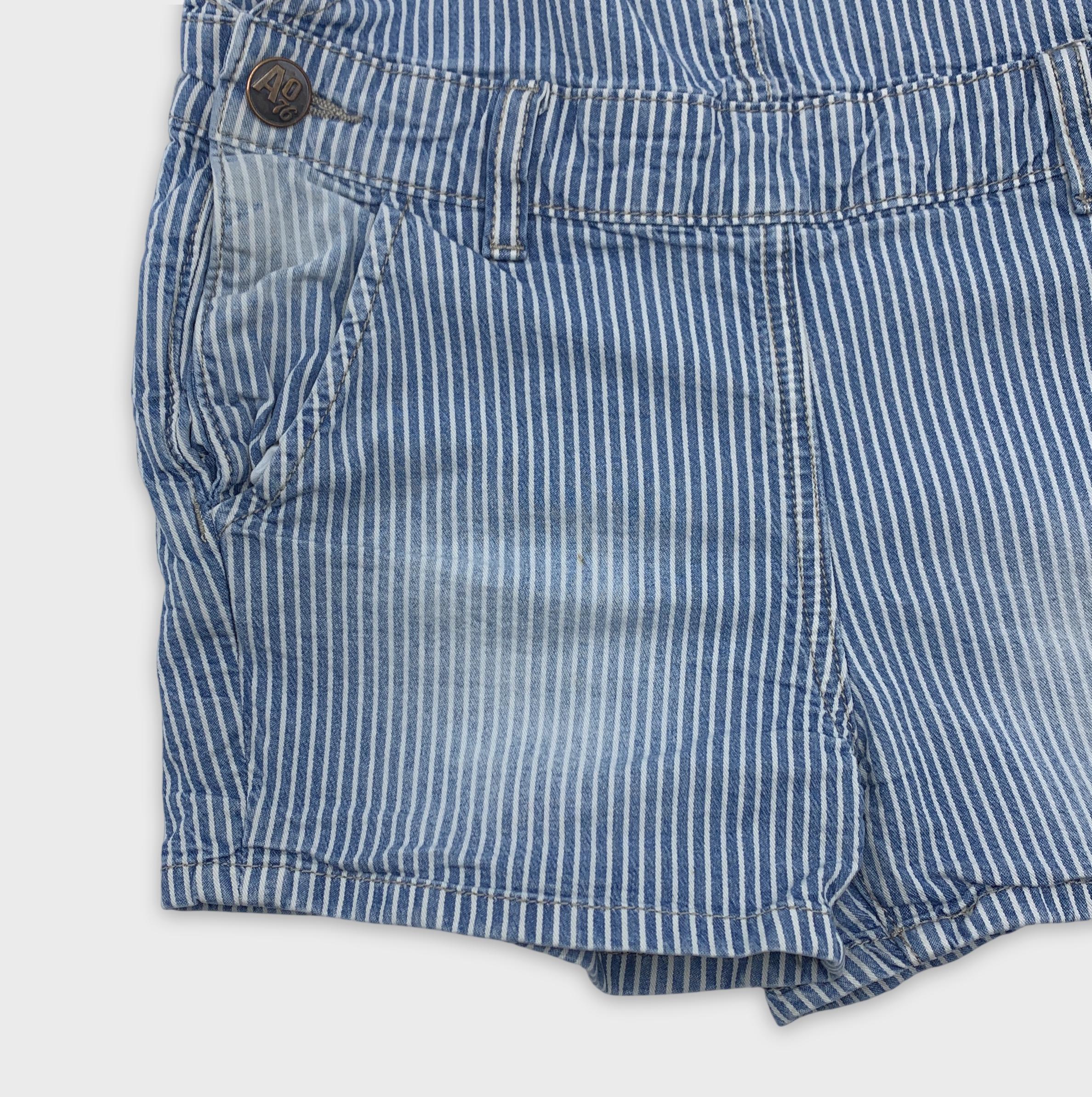 0-AO 76 - Short en jean rayé - Inconnu