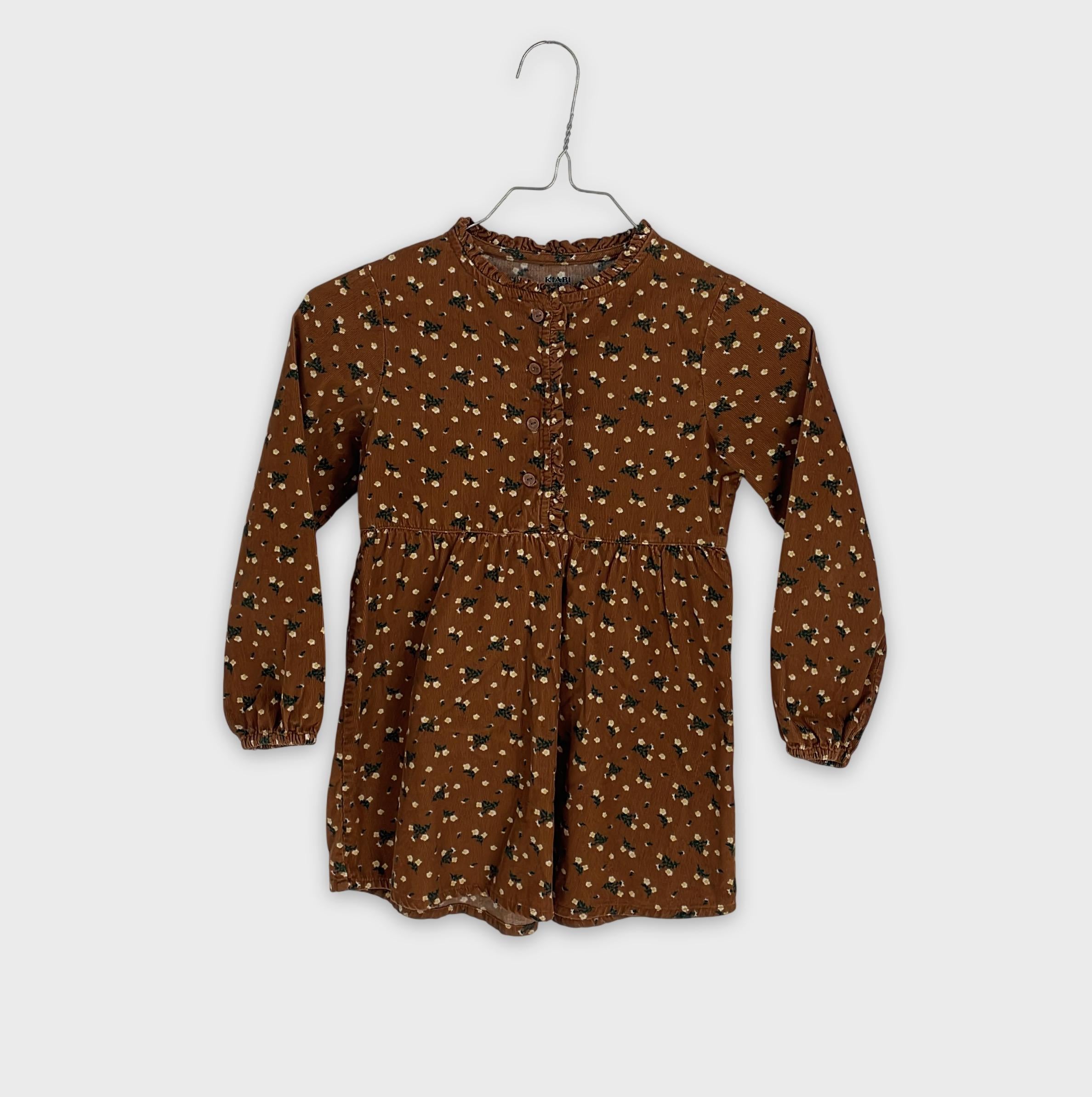 0-Kiabi - Robe en velours côtelé fleuri - 6 ans