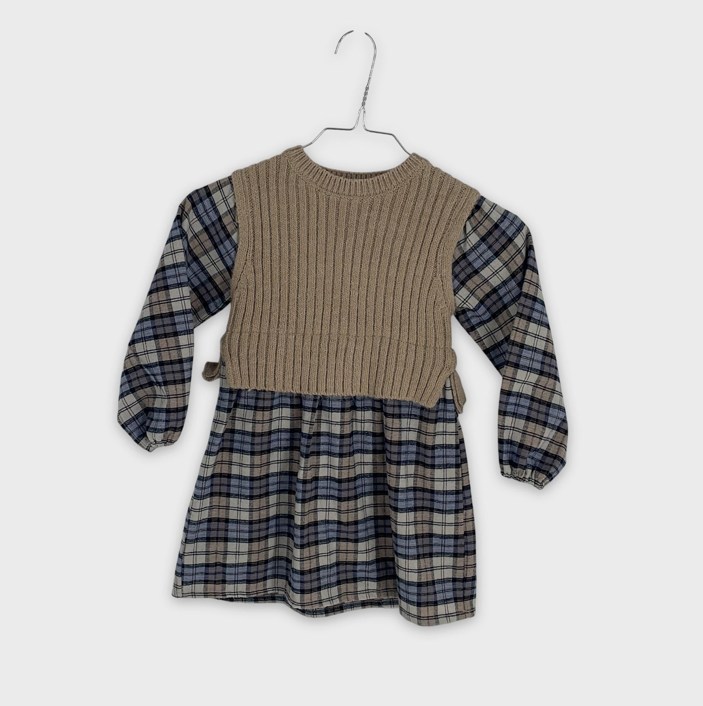0-ZARA - Robe pull à carreaux - 3-4 Ans