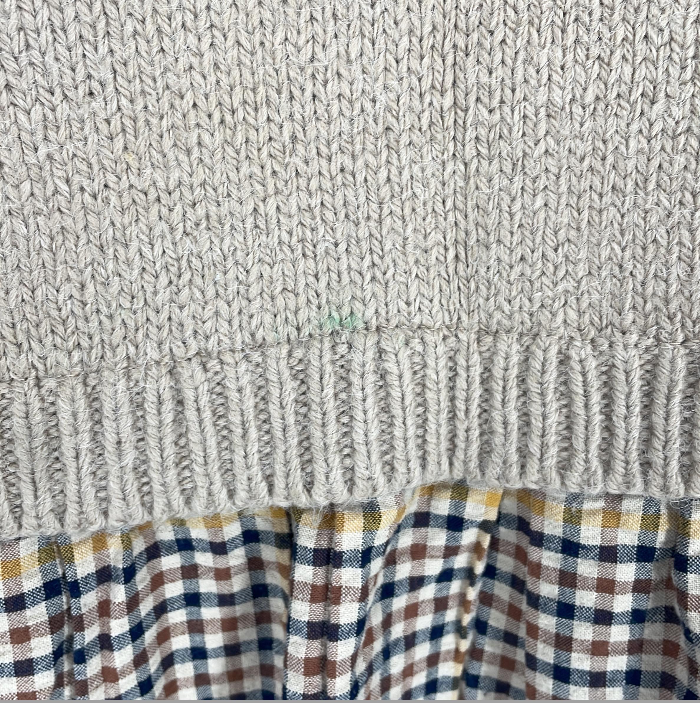 0-Unknown - Pull/Gilet avec empiècements chemise à carreaux - Taille Inconnue