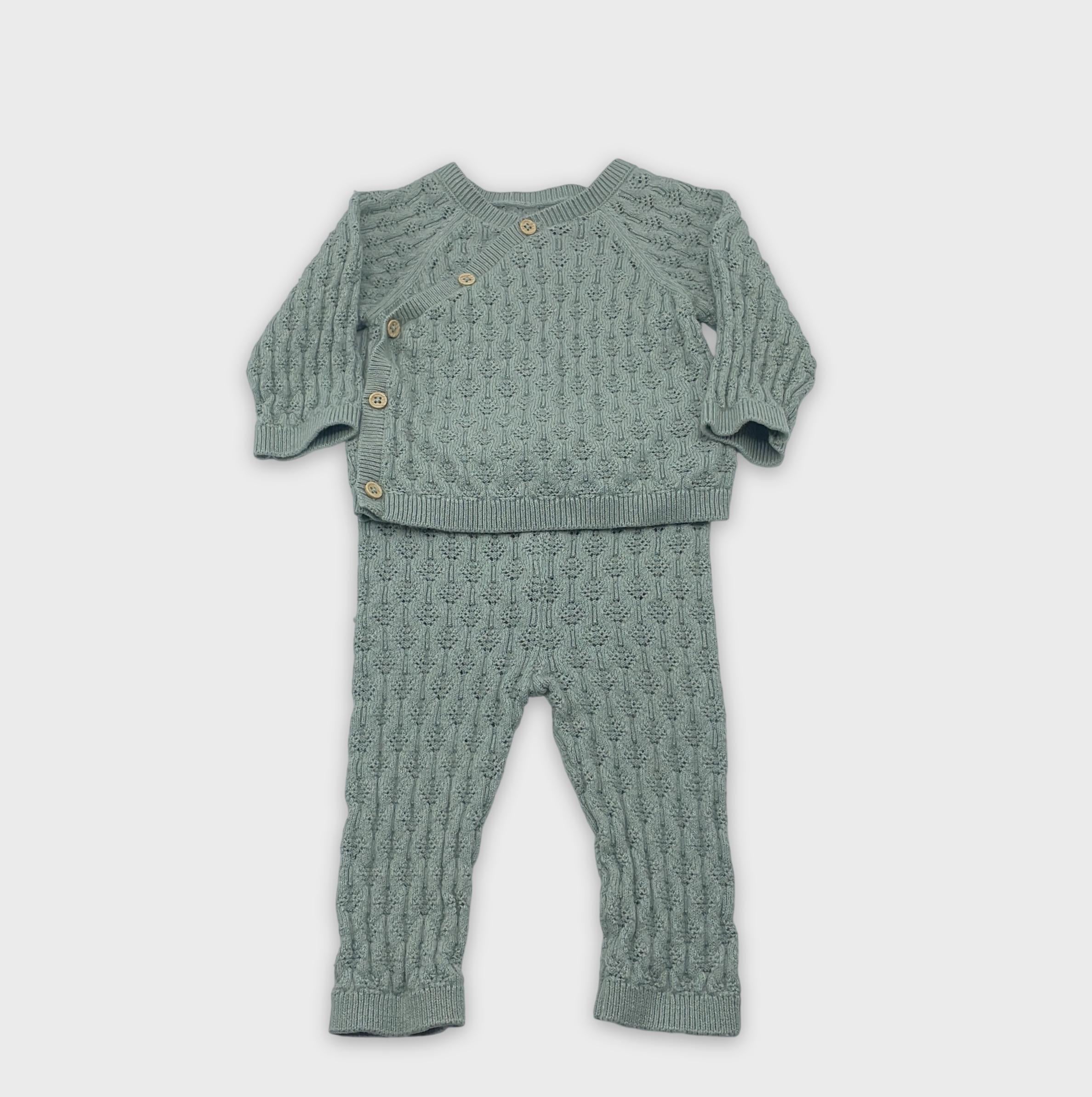 0-BOUT CHOU - Ensemble cardigan et pantalon tricoté - 3 mois